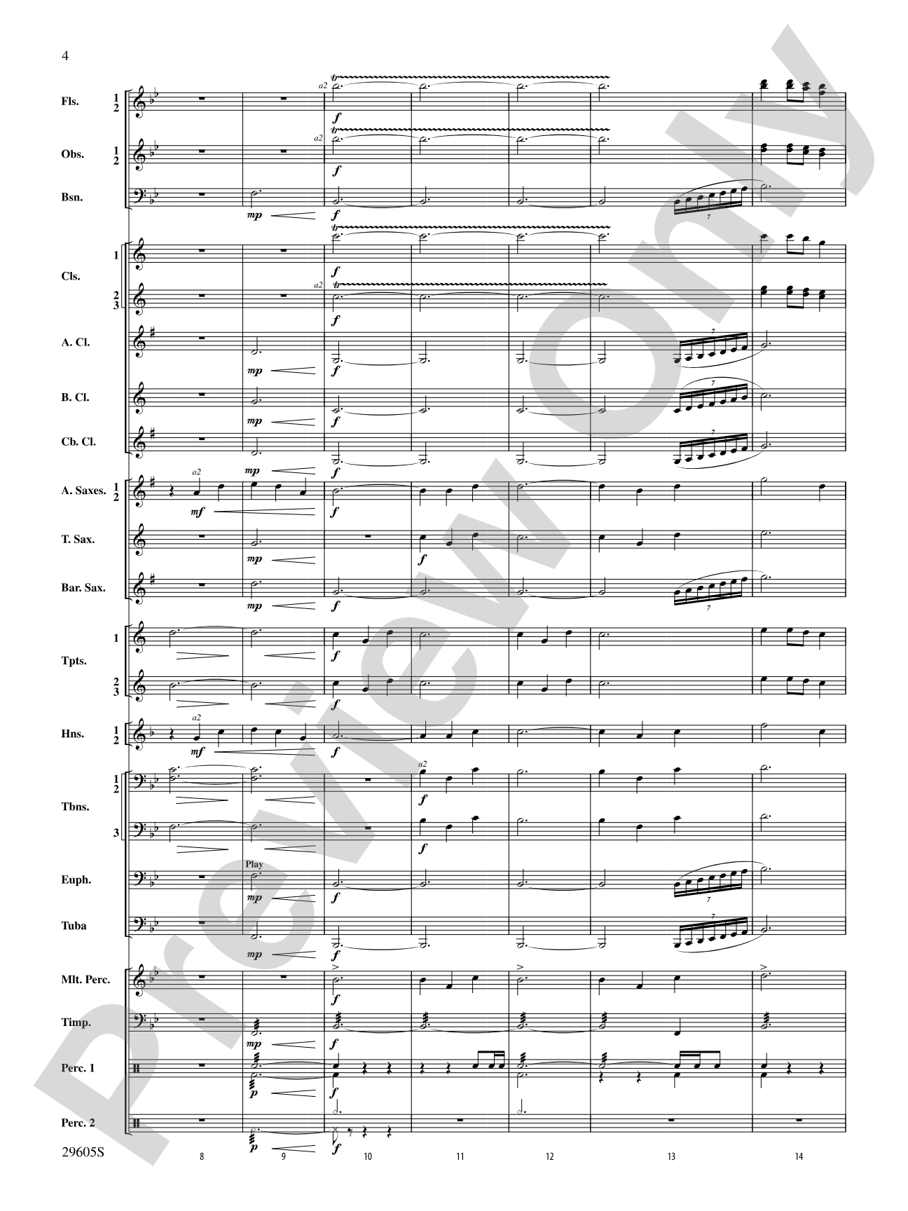 Declaration and Flourish (Movement III from the Vaughan Williams Suite): Concert Band Conductor Score & Parts