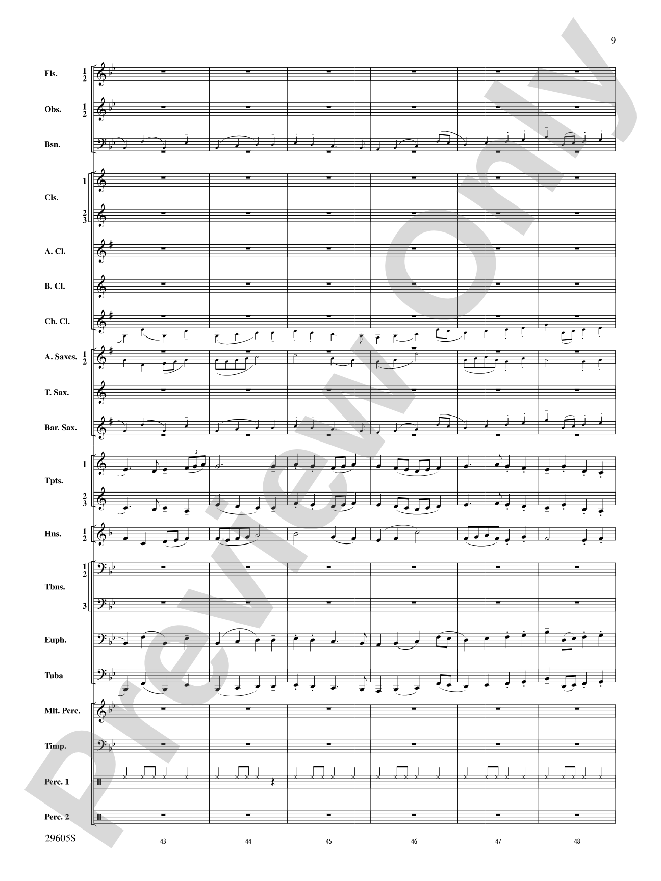 Declaration and Flourish (Movement III from the Vaughan Williams Suite): Concert Band Conductor Score & Parts