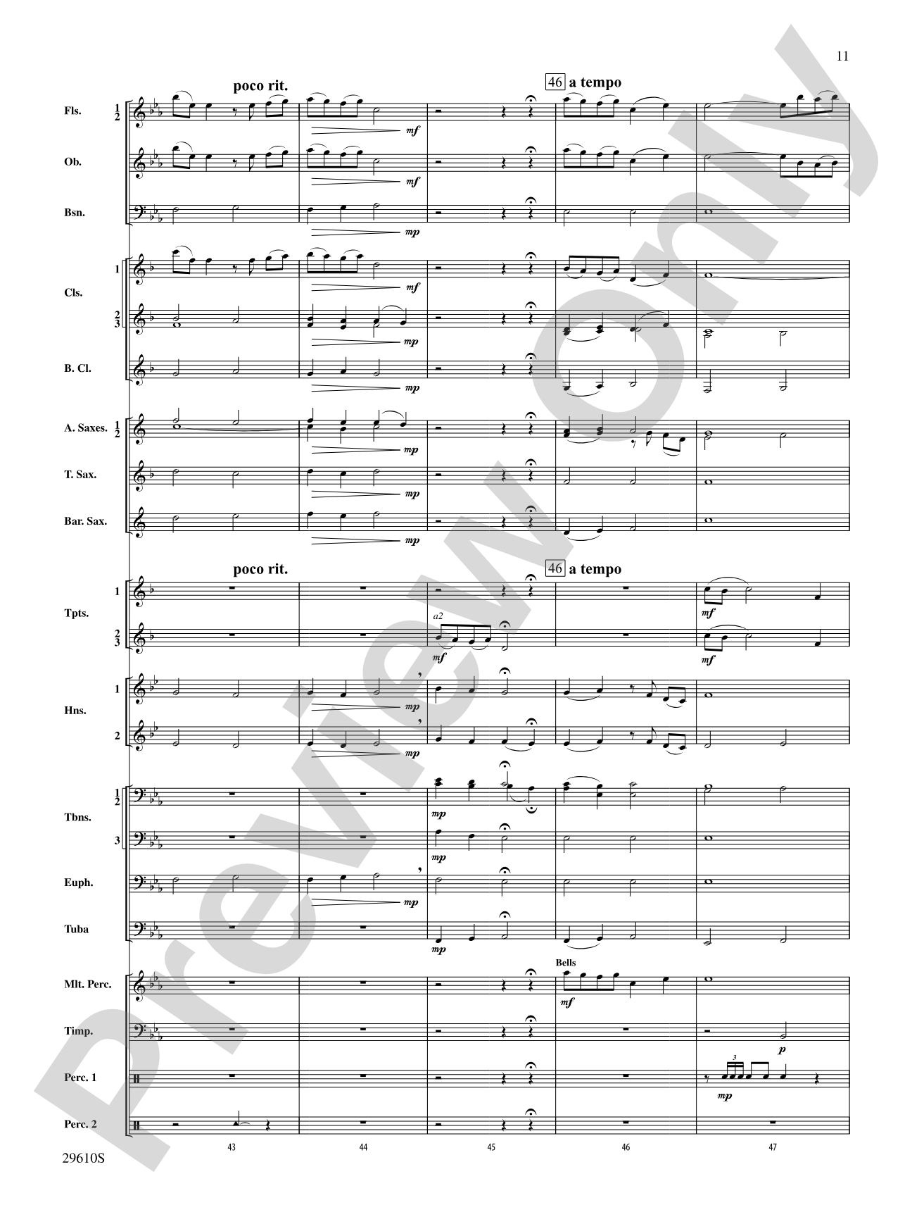 A Quiet Music: Concert Band Conductor Score & Parts