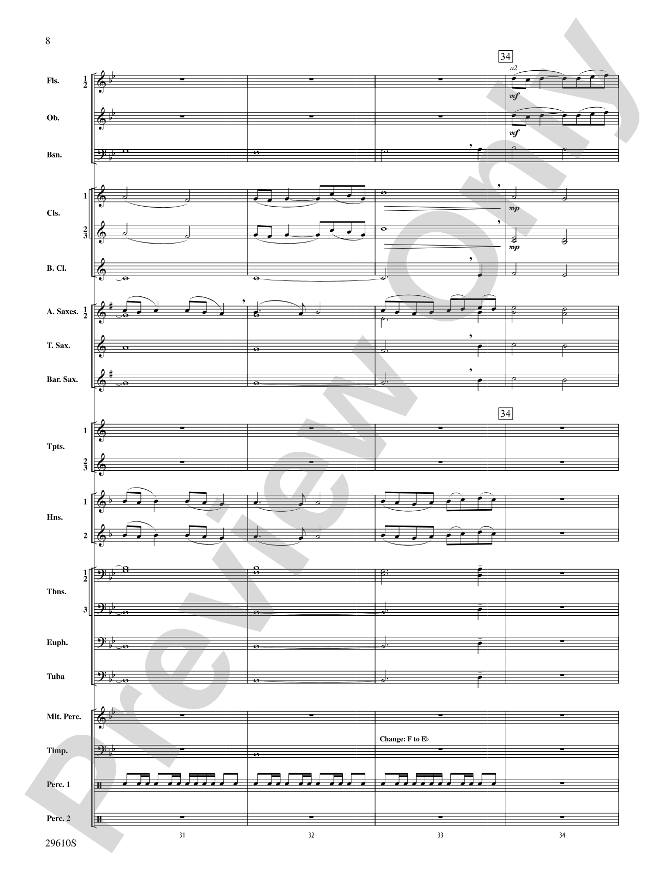 A Quiet Music: Concert Band Conductor Score & Parts
