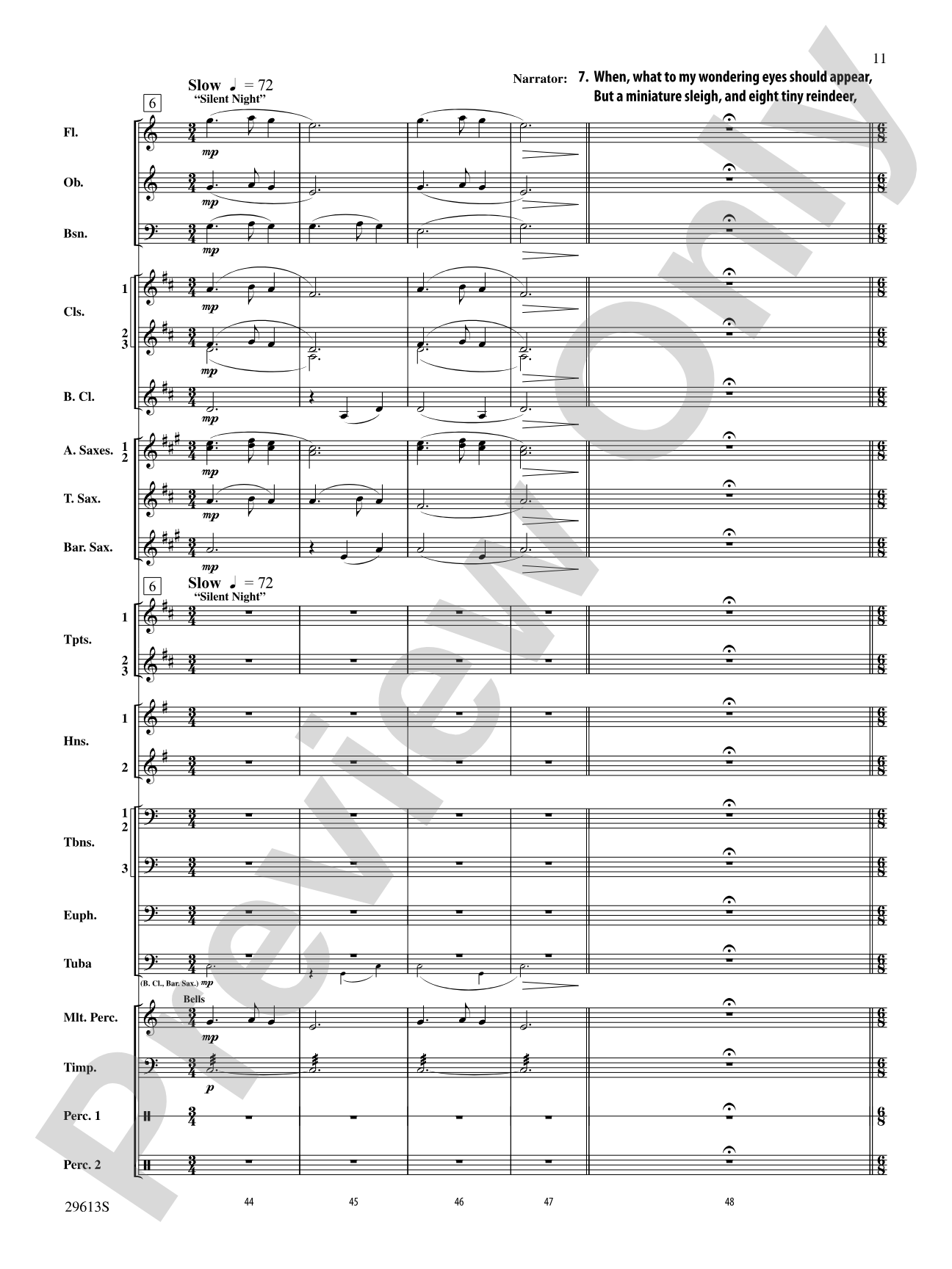 T'was the Night Before Christmas: Concert Band Conductor Score & Parts