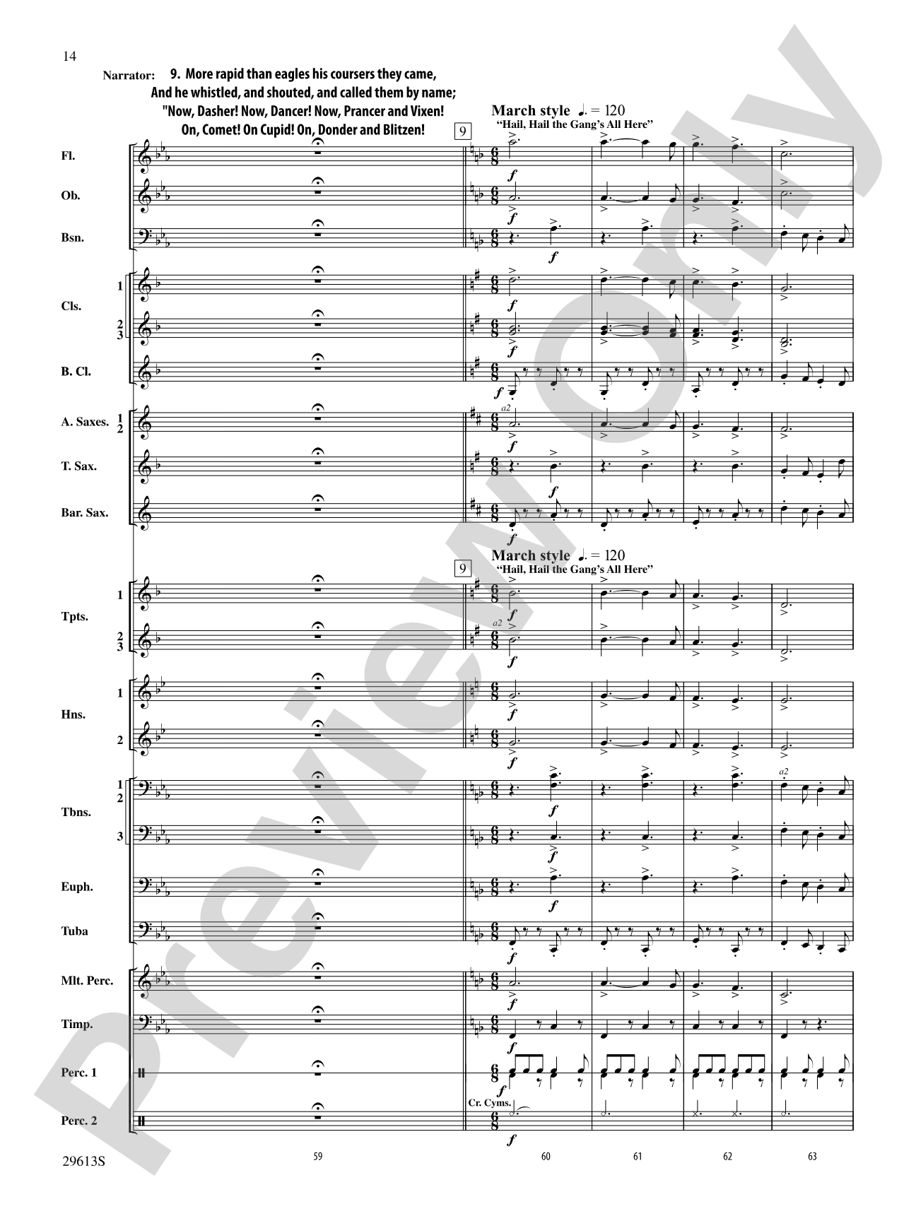 T'was the Night Before Christmas: Concert Band Conductor Score & Parts