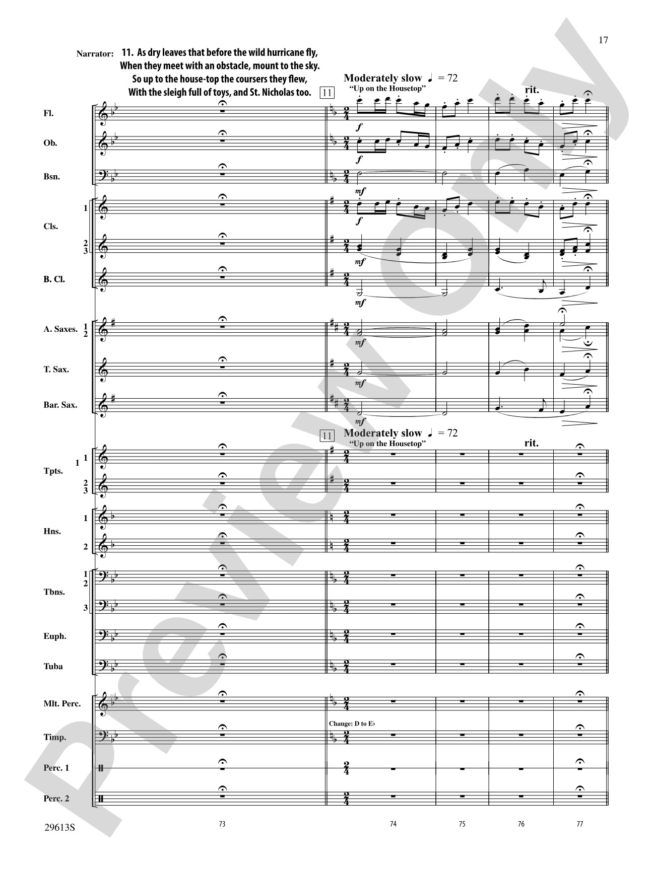 T'was the Night Before Christmas: Concert Band Conductor Score & Parts