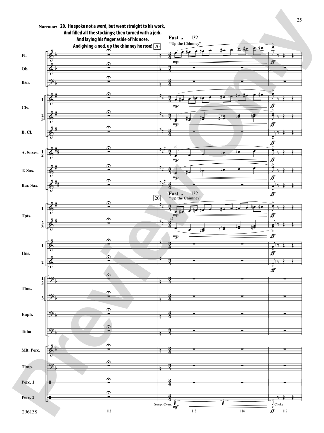 T'was the Night Before Christmas: Concert Band Conductor Score & Parts
