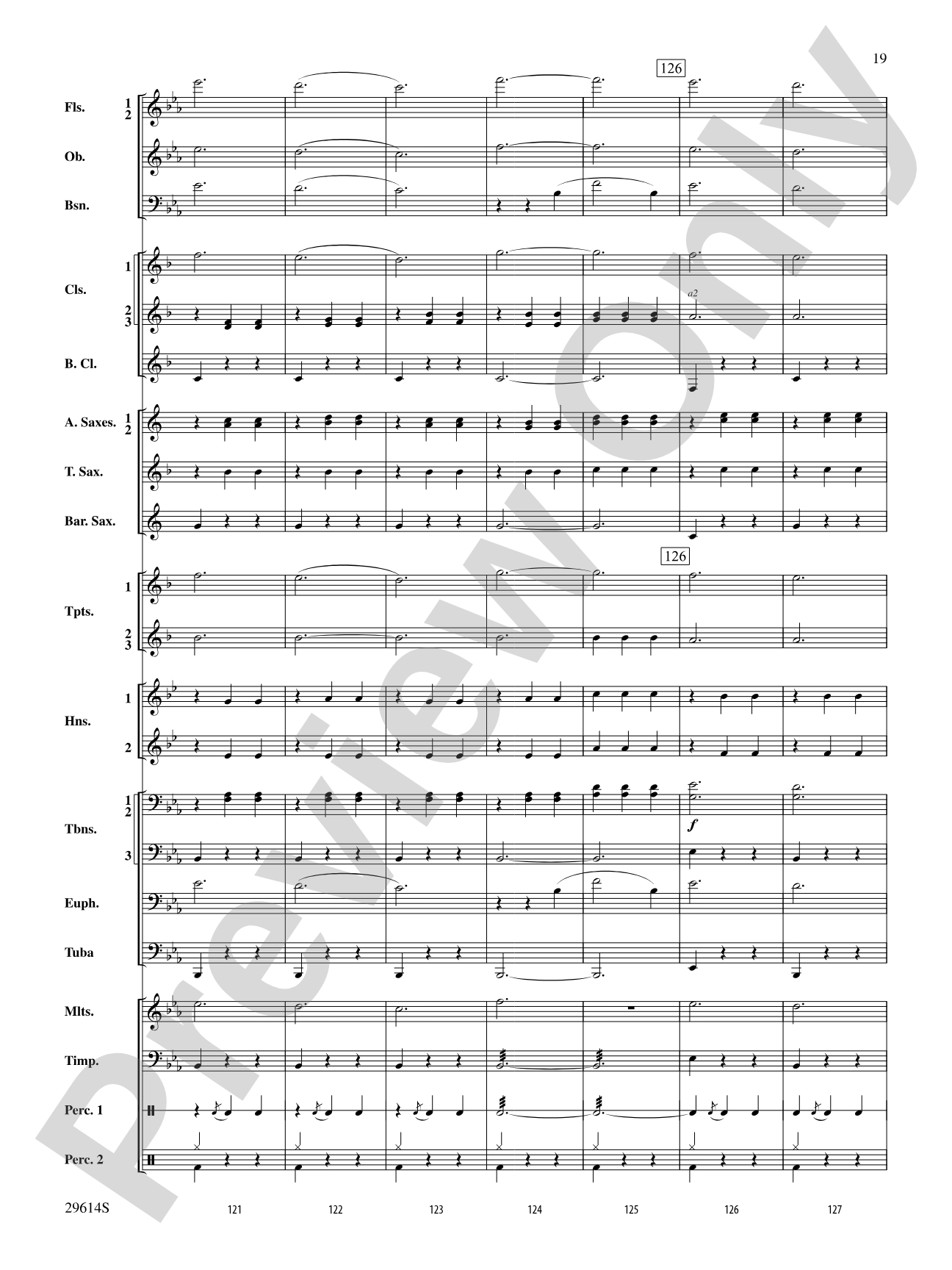 Roses de Noel: Concert Band Conductor Score & Parts