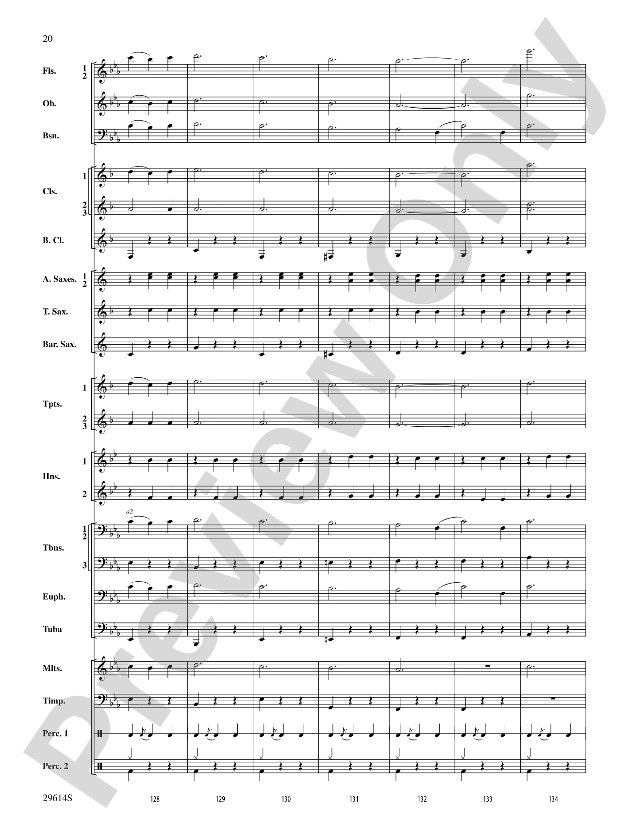 Roses de Noel: Concert Band Conductor Score & Parts