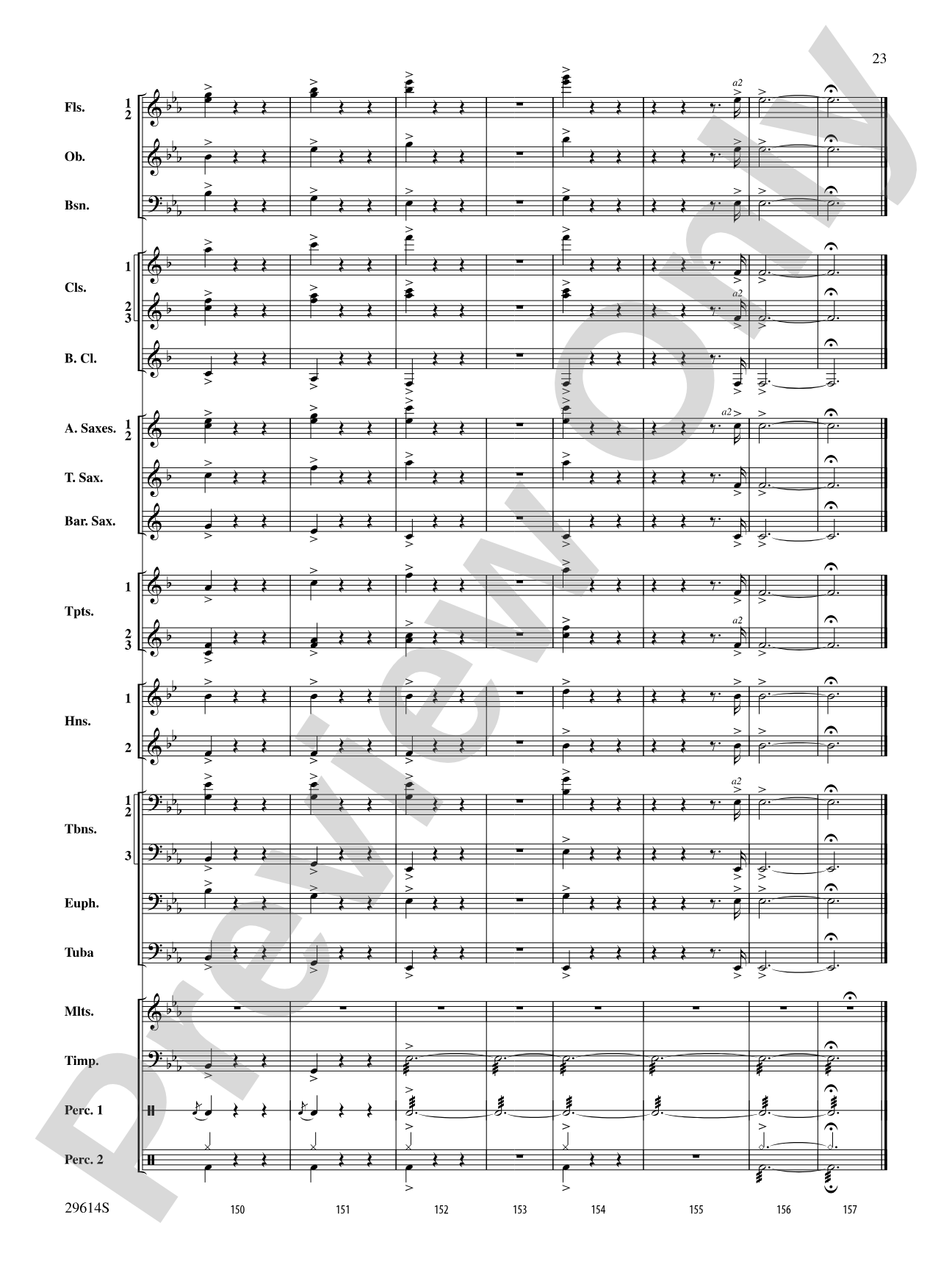 Roses de Noel: Concert Band Conductor Score & Parts