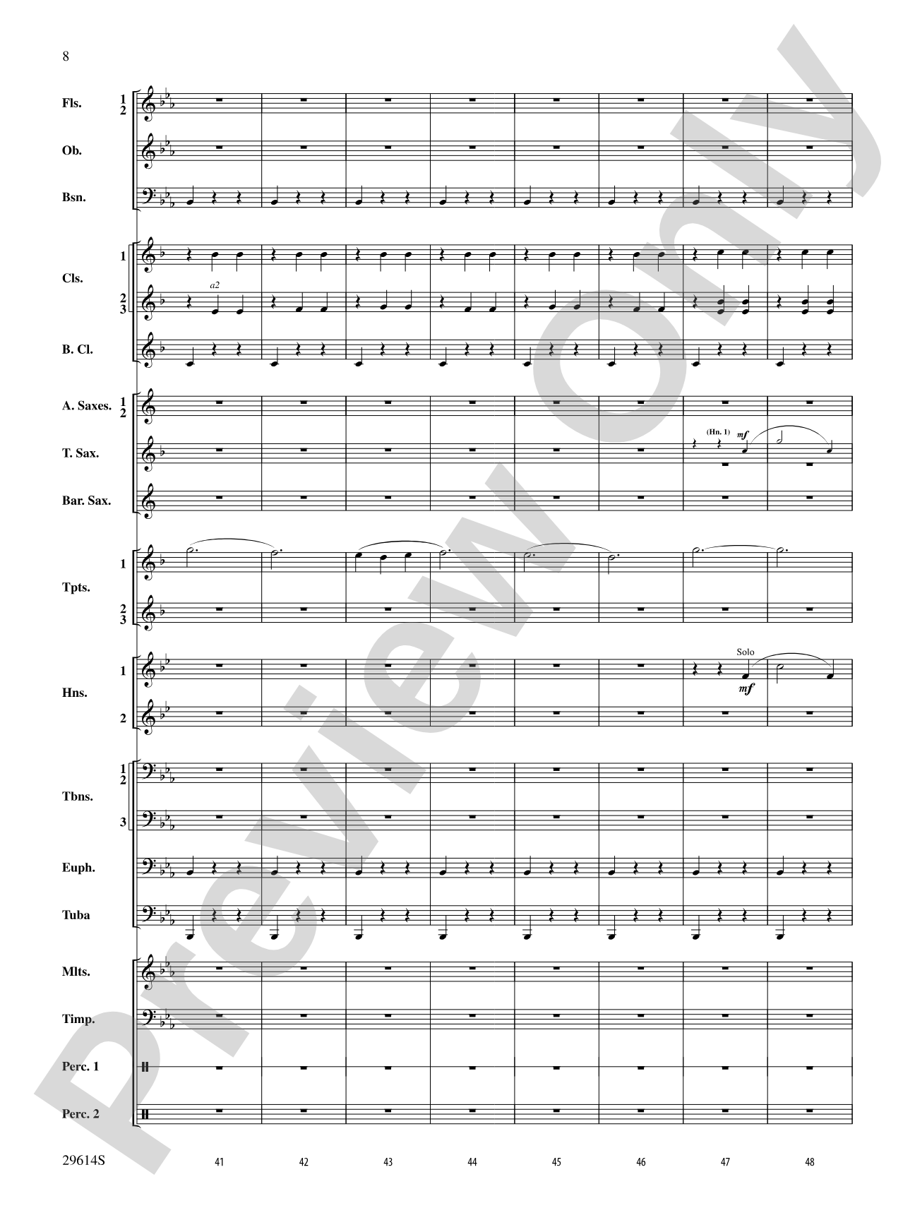 Roses de Noel: Concert Band Conductor Score & Parts