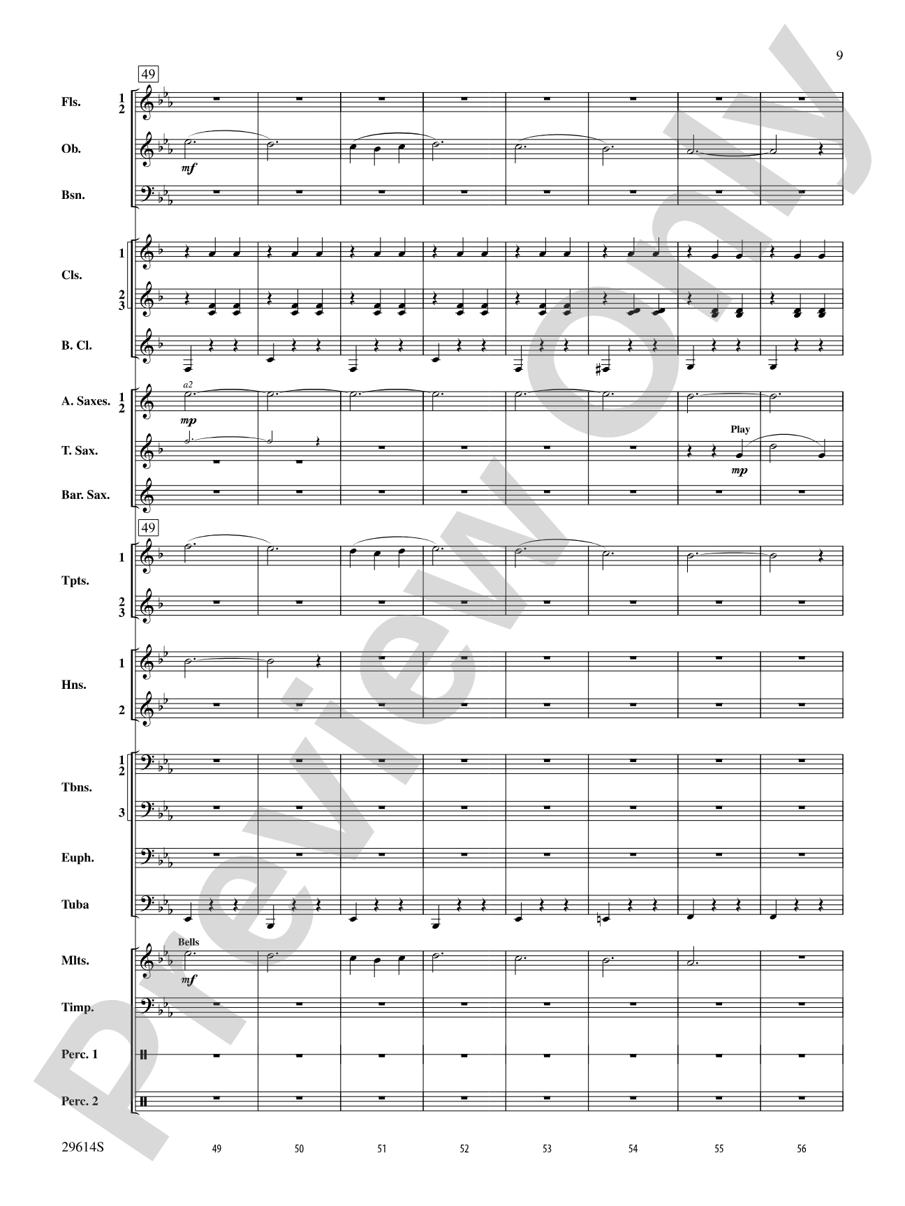 Roses de Noel: Concert Band Conductor Score & Parts