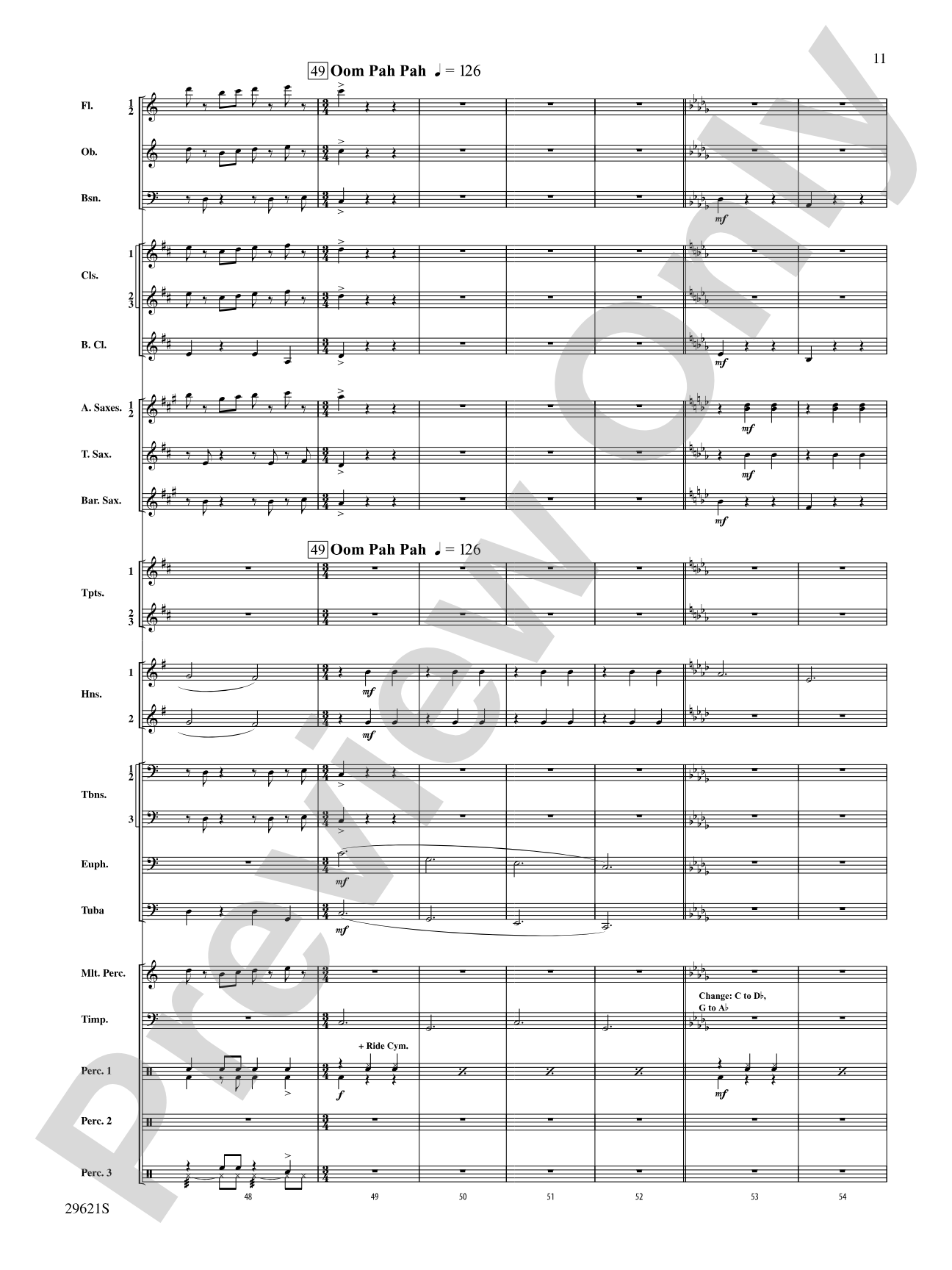 Over the Rainbow (from The Wizard of Oz), Variations on: Concert Band Conductor Score & Parts