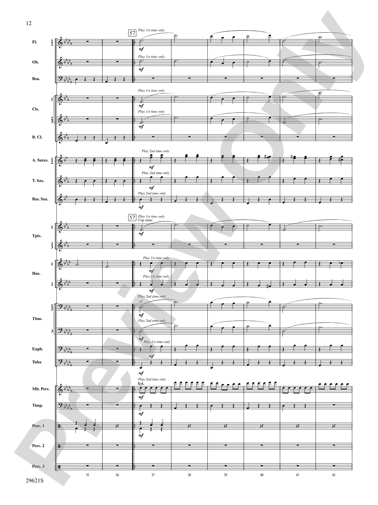 Over the Rainbow (from The Wizard of Oz), Variations on: Concert Band Conductor Score & Parts