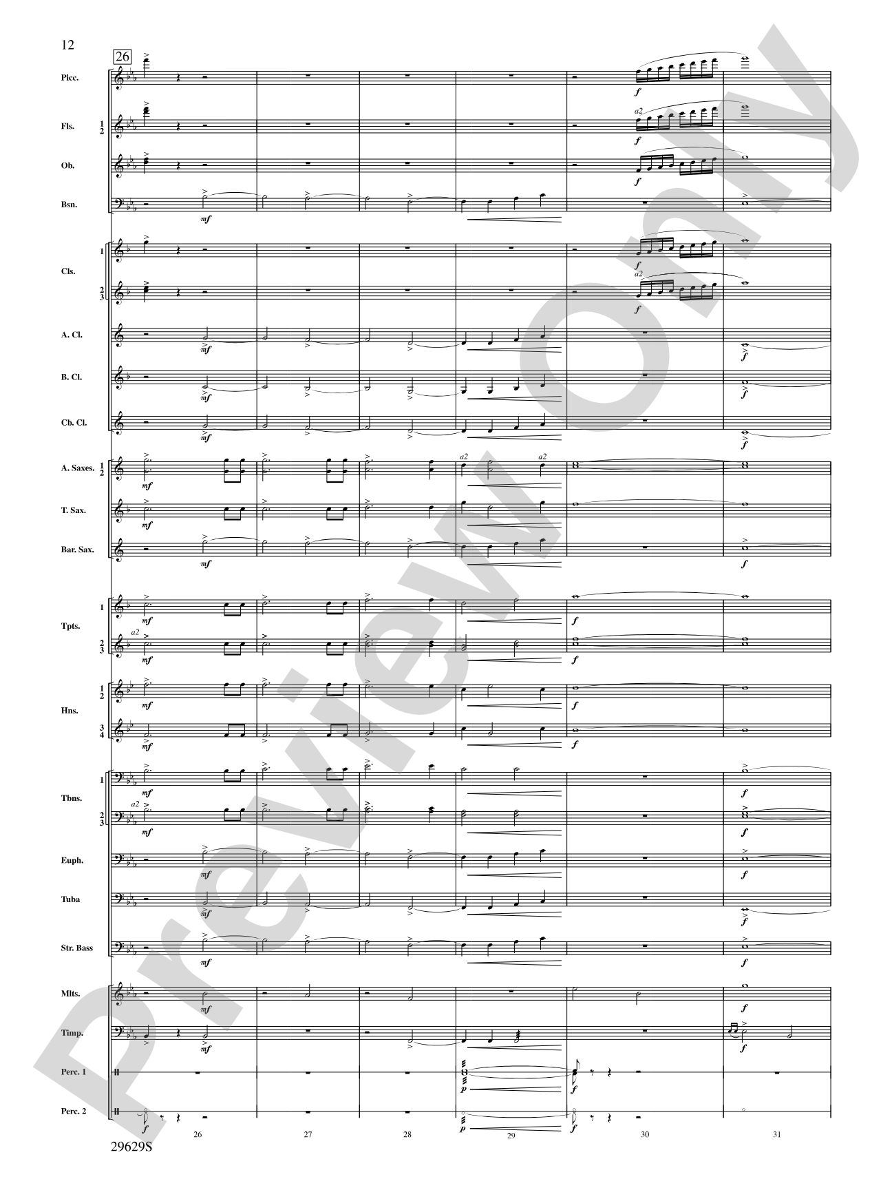 Three Fanfares for a Celebration: Concert Band Conductor Score & Parts