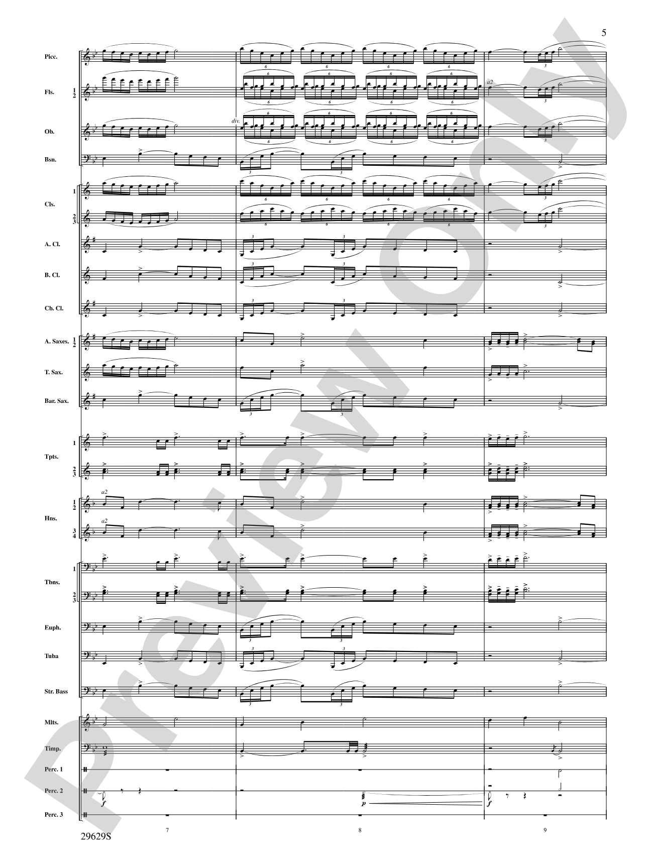Three Fanfares for a Celebration: Concert Band Conductor Score & Parts