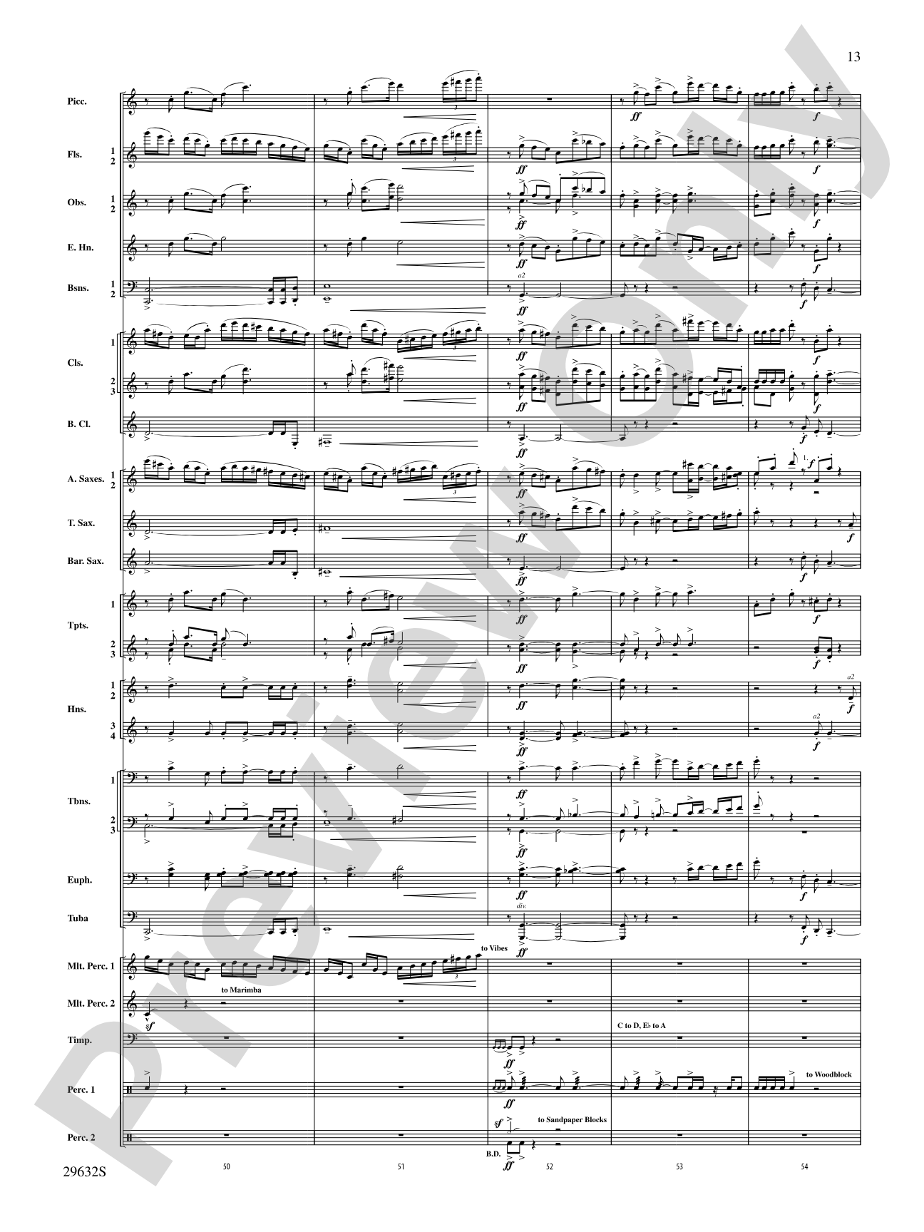 Silverado: Concert Band Conductor Score & Parts