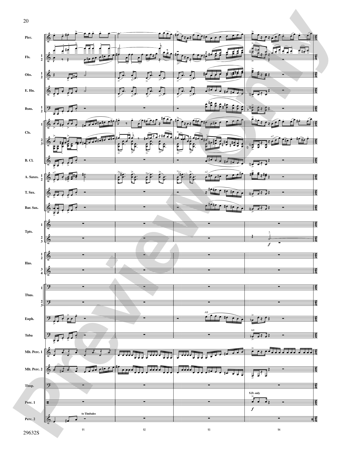 Silverado: Concert Band Conductor Score & Parts