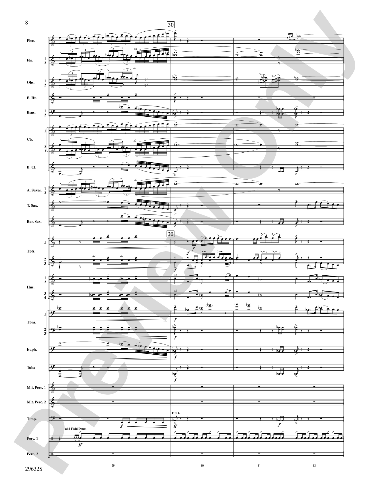 Silverado: Concert Band Conductor Score & Parts