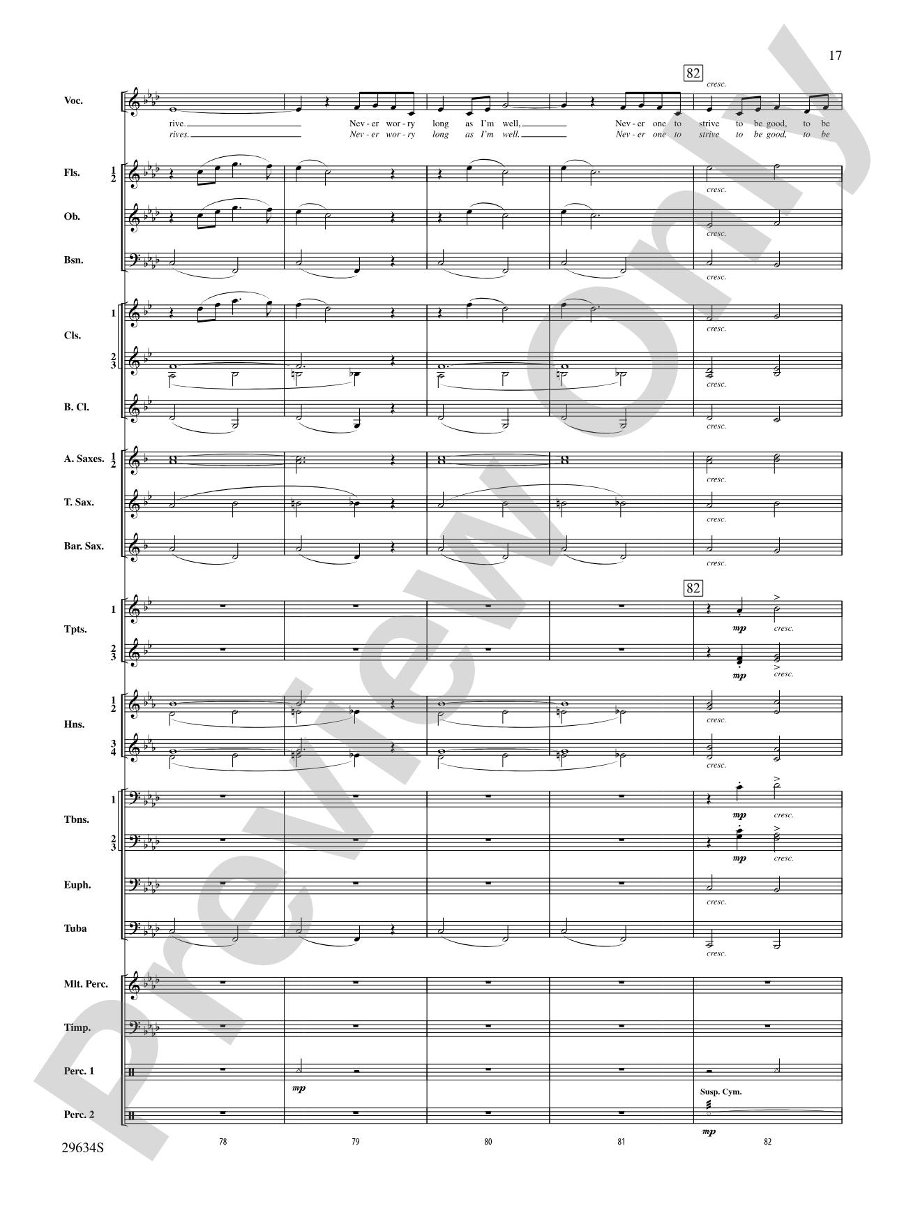 I Got Plenty o' Nuttin': Concert Band Conductor Score & Parts