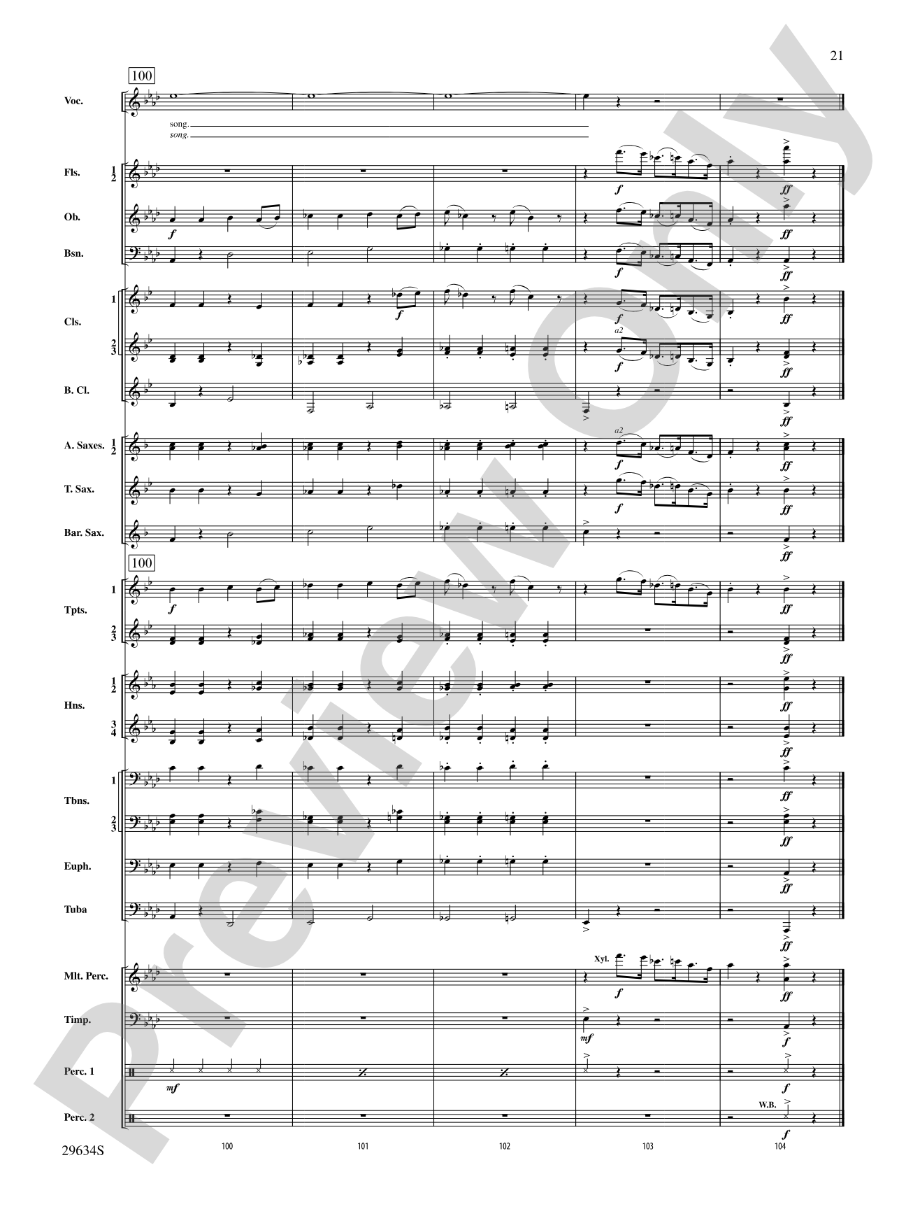 I Got Plenty o' Nuttin': Concert Band Conductor Score & Parts