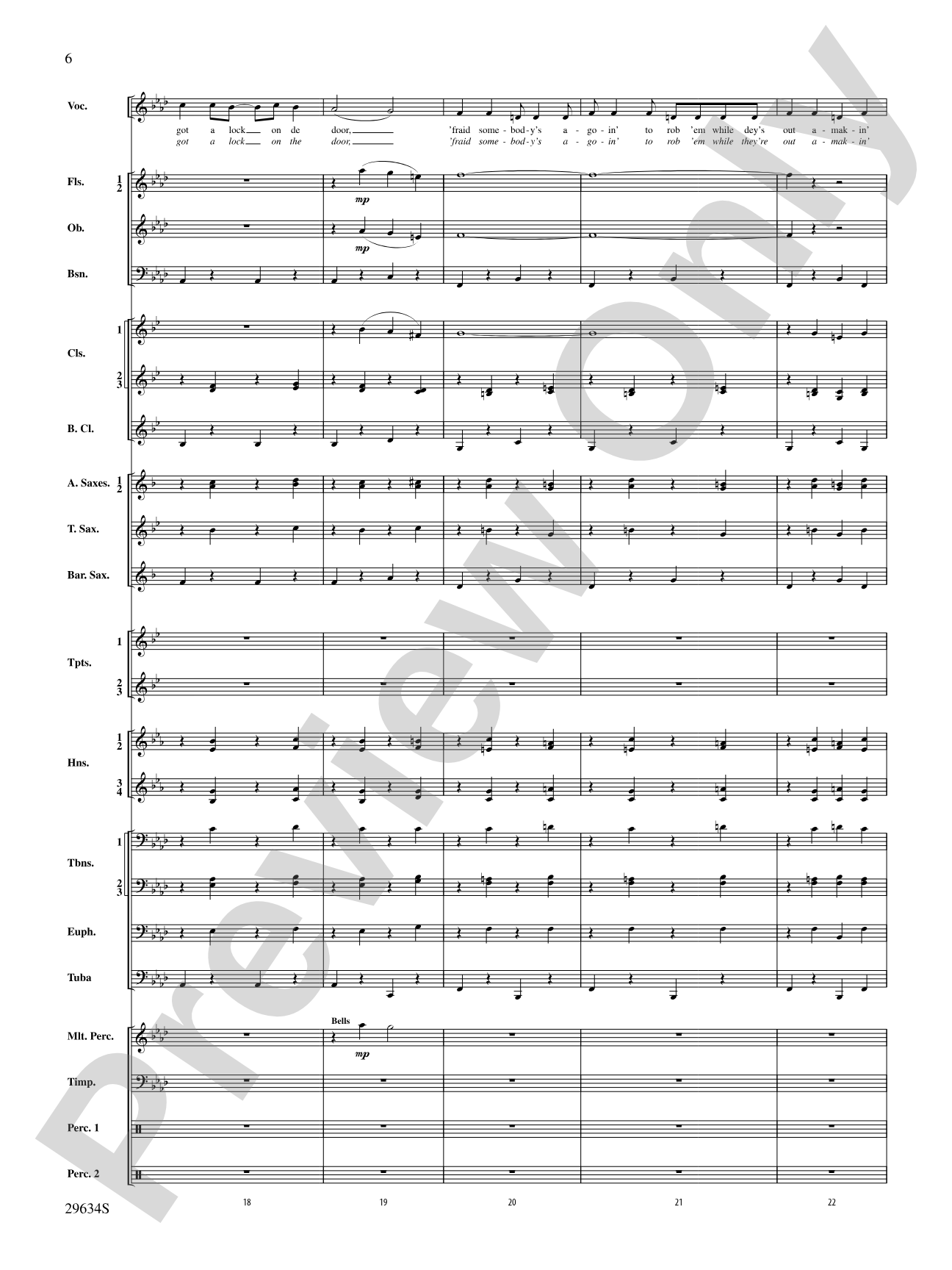 I Got Plenty o' Nuttin': Concert Band Conductor Score & Parts