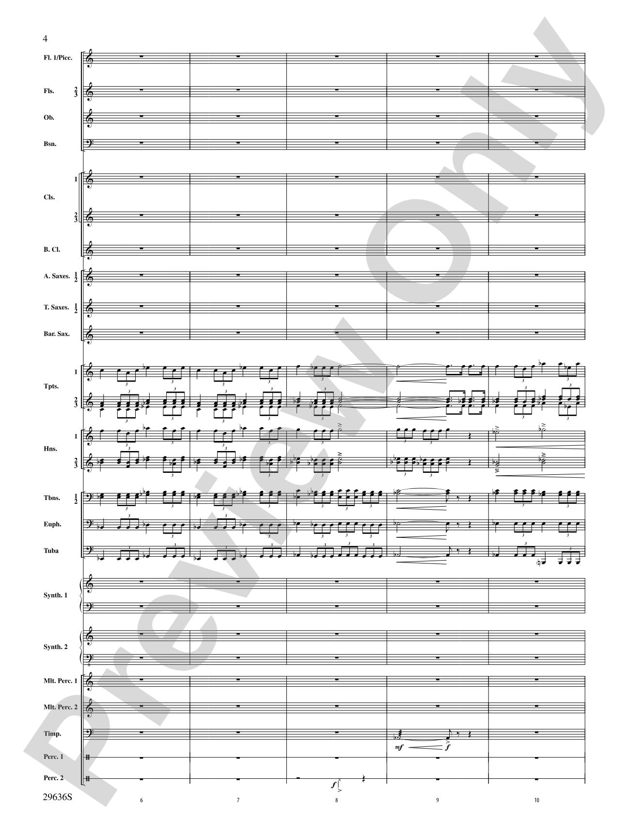 Ben-Hur: Concert Band Conductor Score & Parts