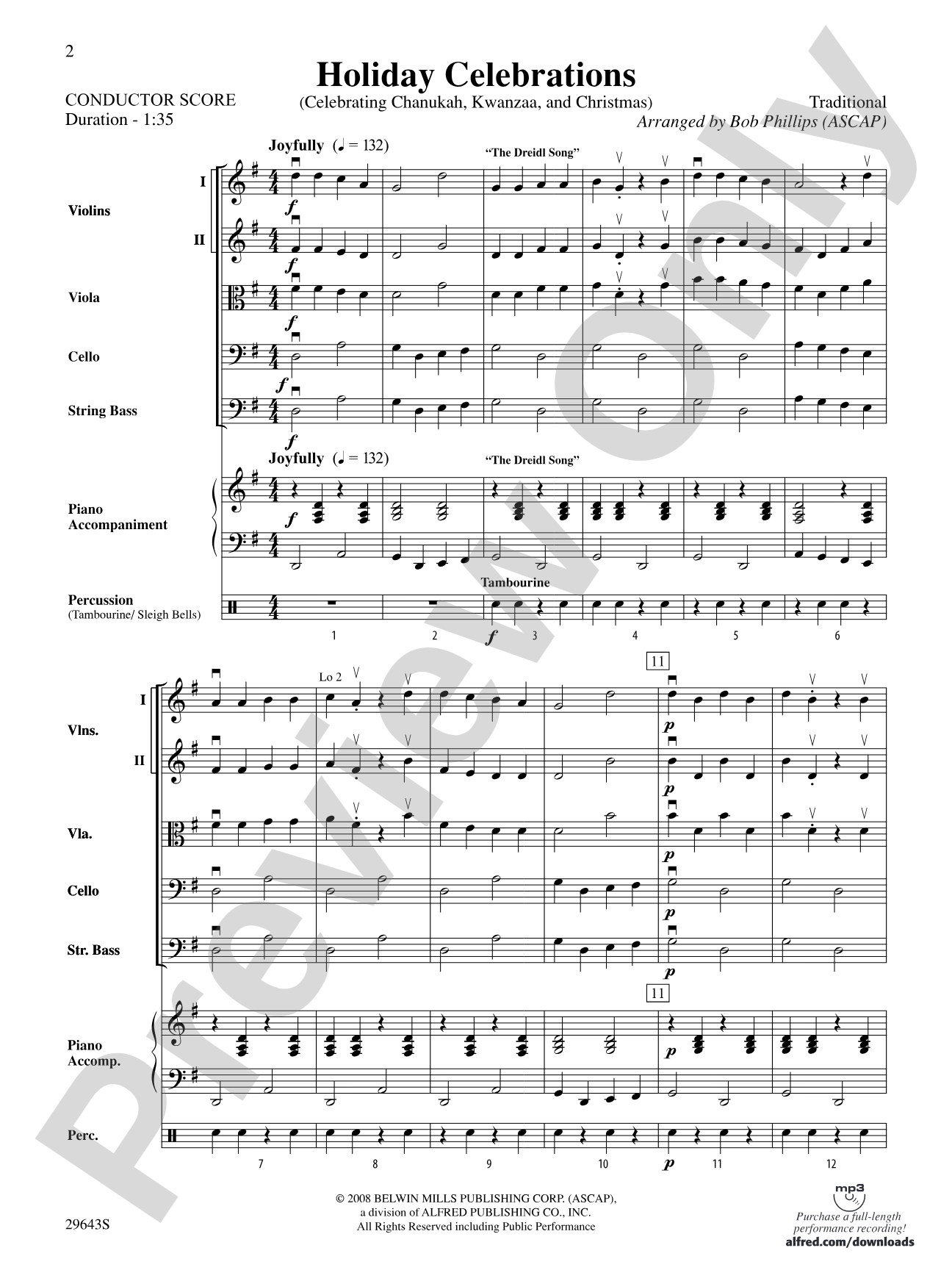 Holiday Celebrations (Celebrating Chanukah, Kwanzaa and Christmas): String Orchestra Conductor Score & Parts