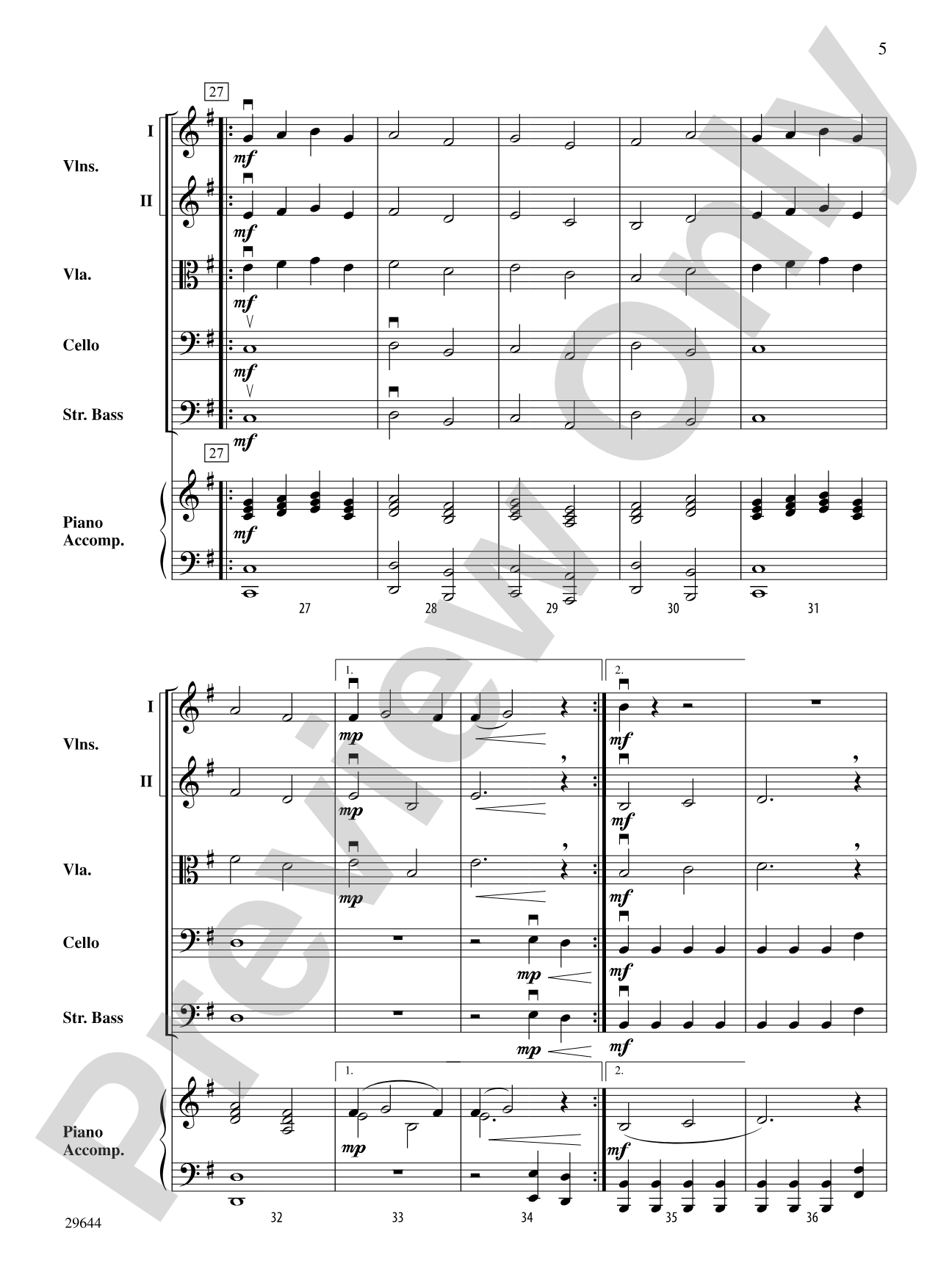 Primitivo: String Orchestra Conductor Score & Parts