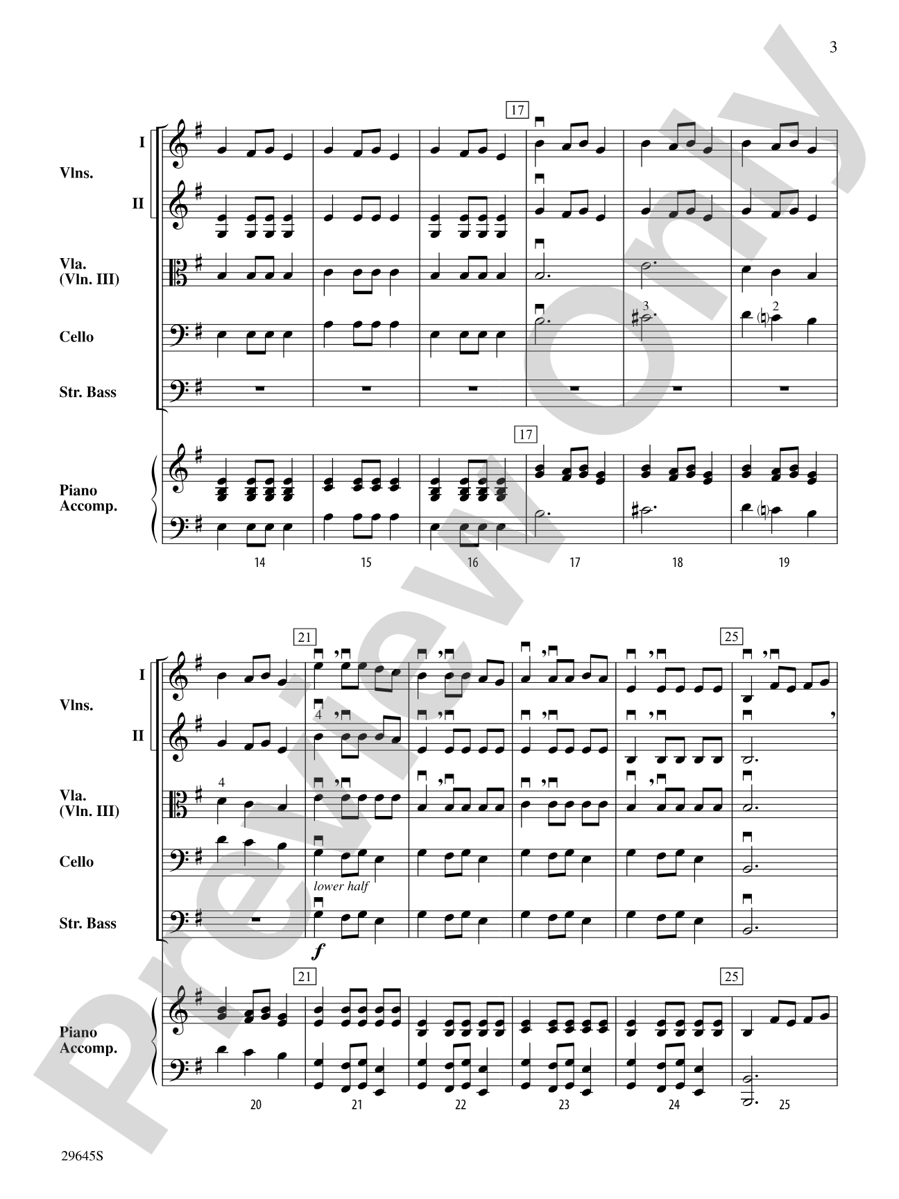 Ukranian Bell Carol: String Orchestra Conductor Score & Parts