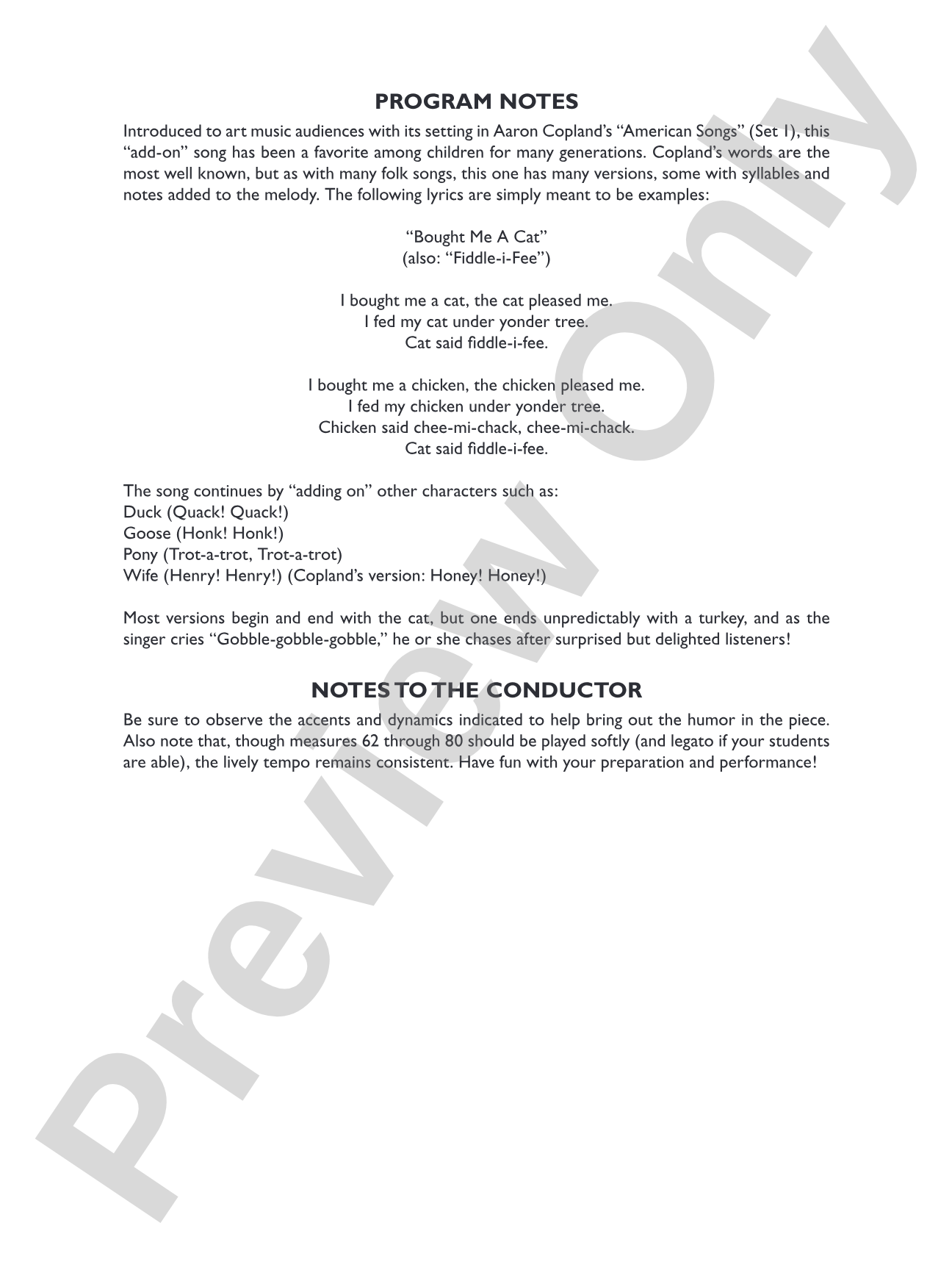 Bought Me a Fiddle: String Orchestra Conductor Score & Parts