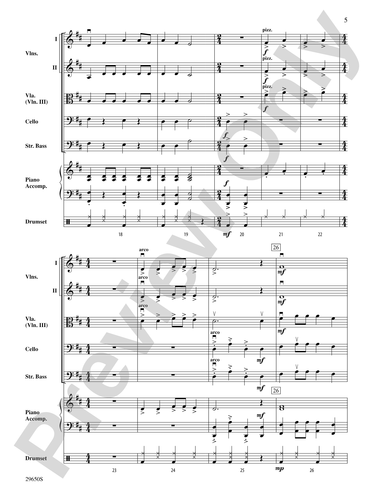 Bought Me a Fiddle: String Orchestra Conductor Score & Parts