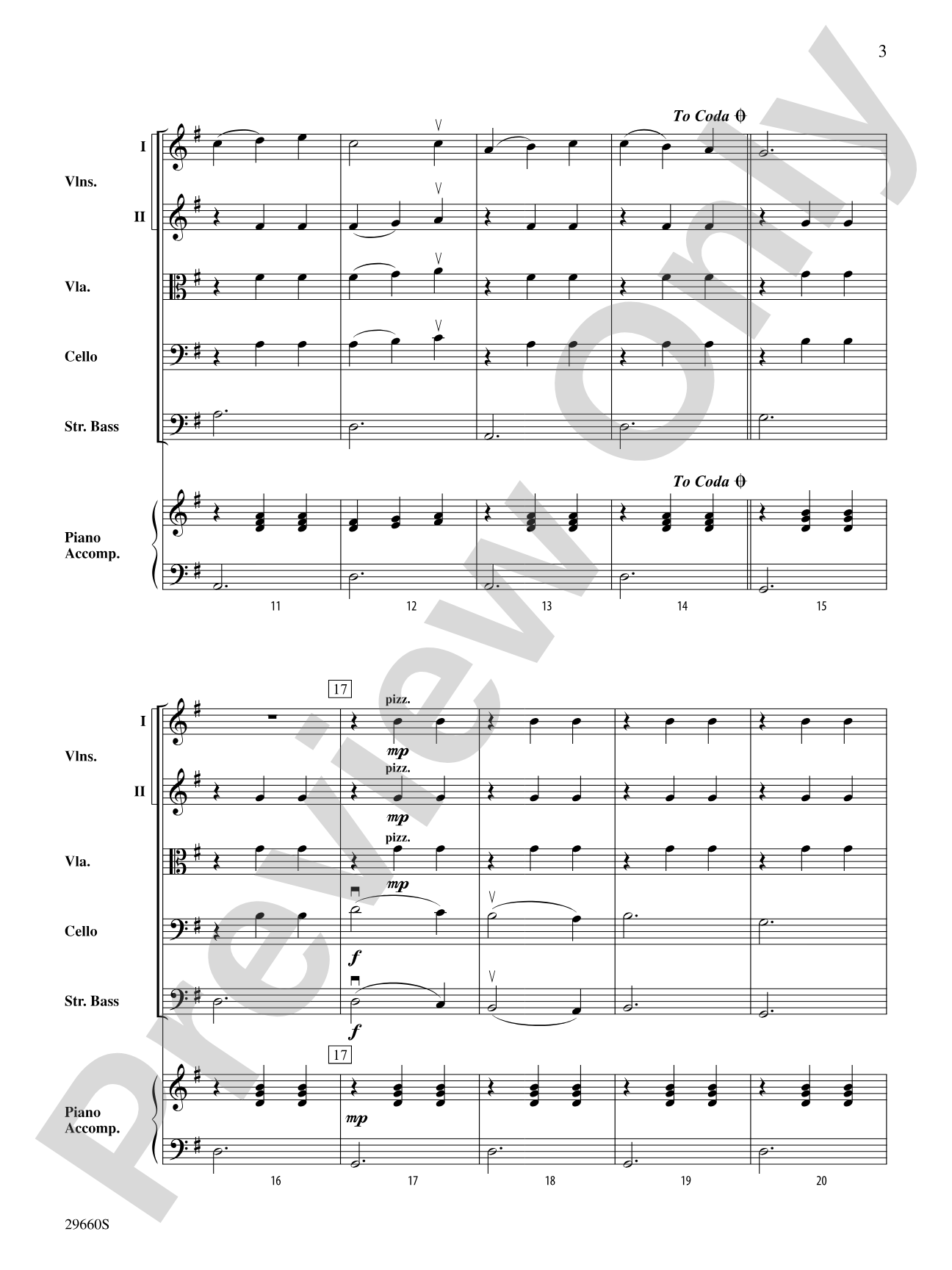 Dominique's Dance: String Orchestra Conductor Score & Parts