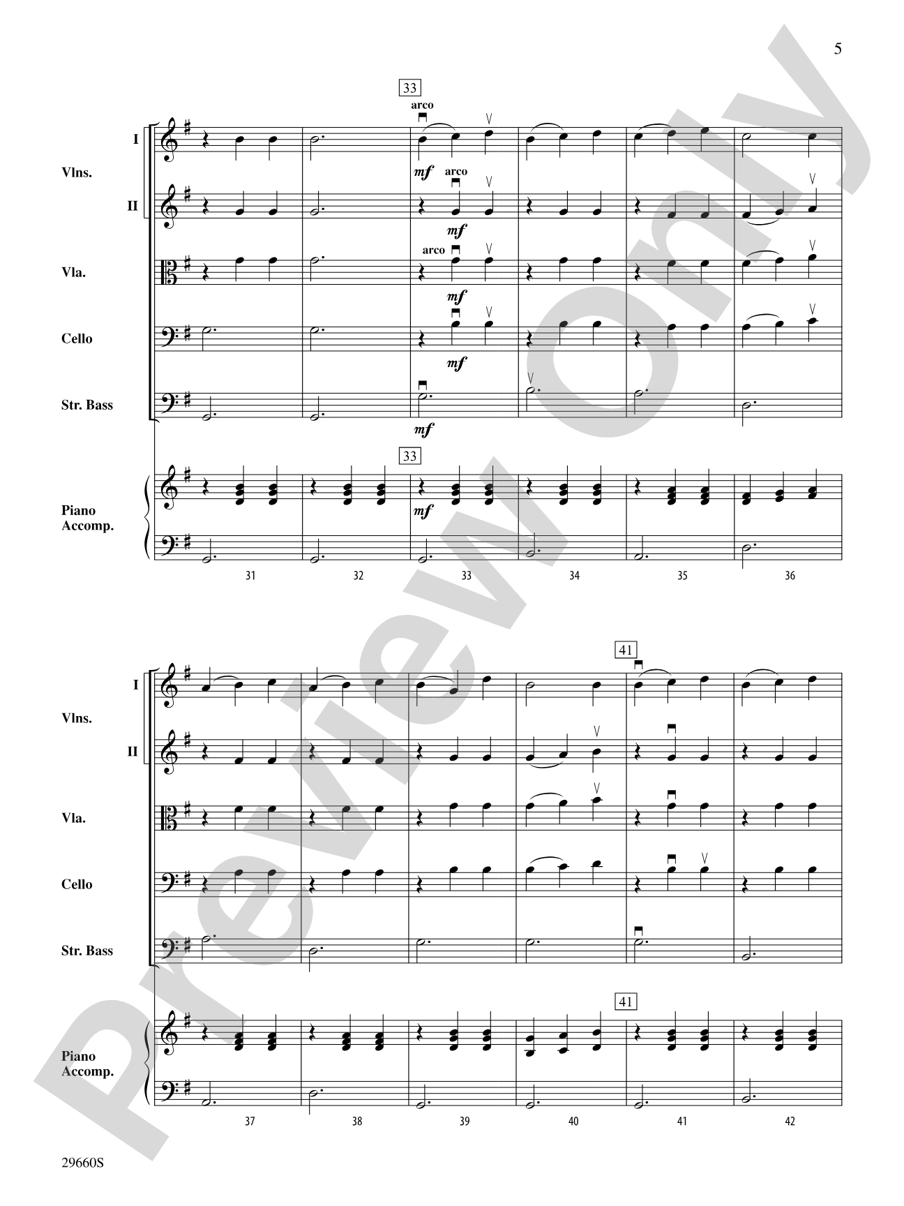 Dominique's Dance: String Orchestra Conductor Score & Parts