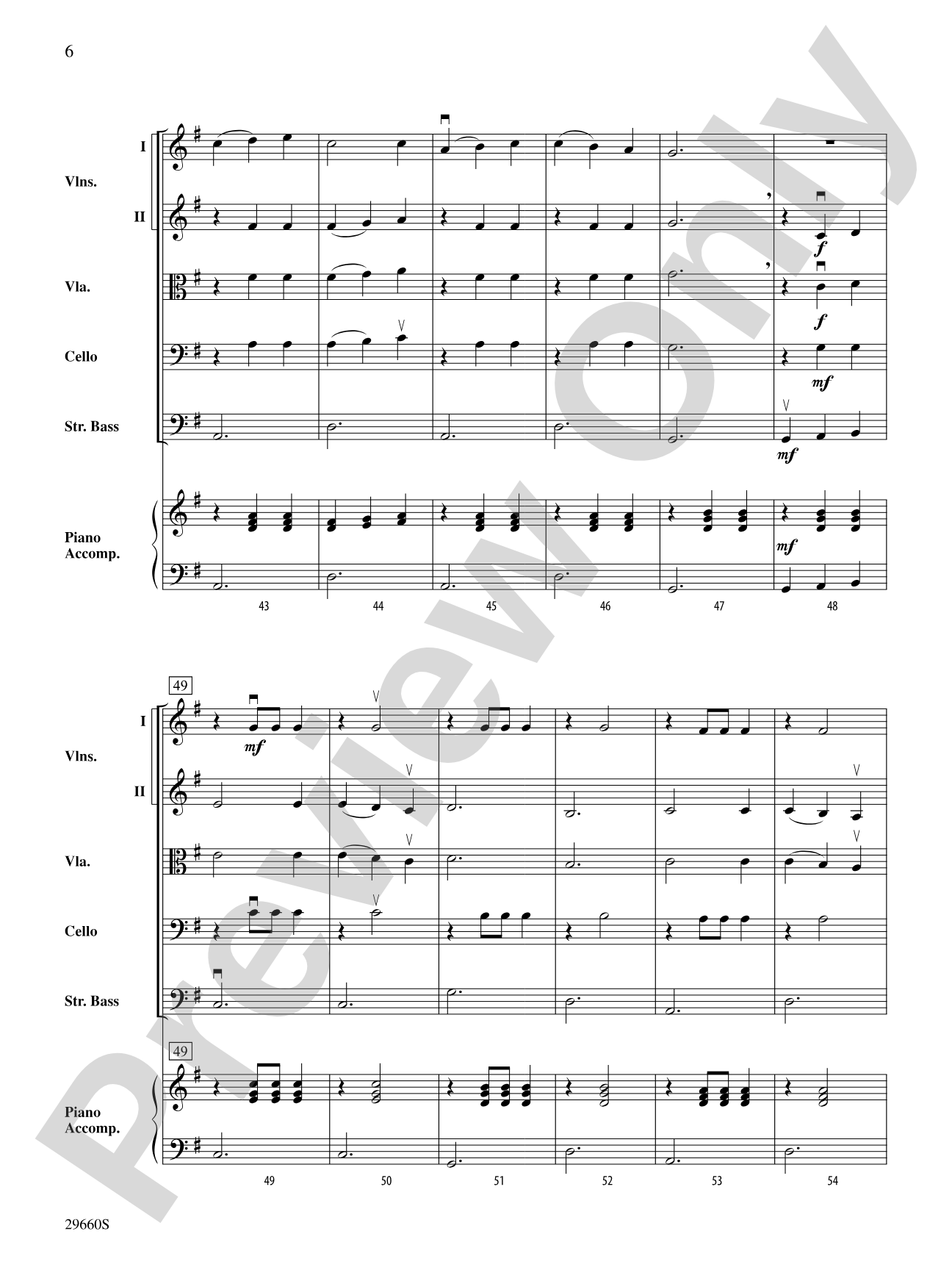 Dominique's Dance: String Orchestra Conductor Score & Parts