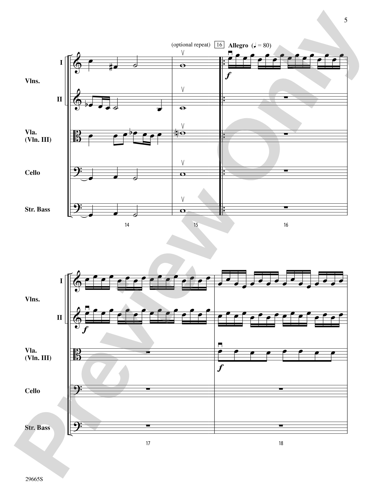 Concerto for String Orchestra (from Concerto a Quattro): String Orchestra Conductor Score & Parts