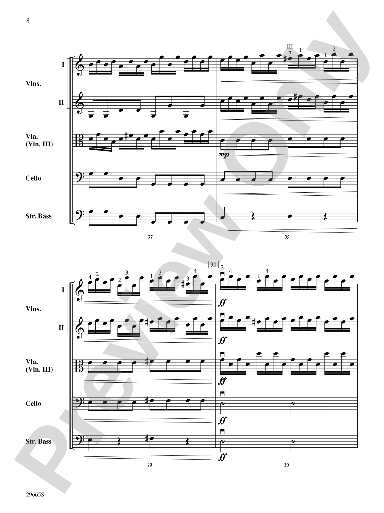 Concerto for String Orchestra (from Concerto a Quattro): String Orchestra Conductor Score & Parts