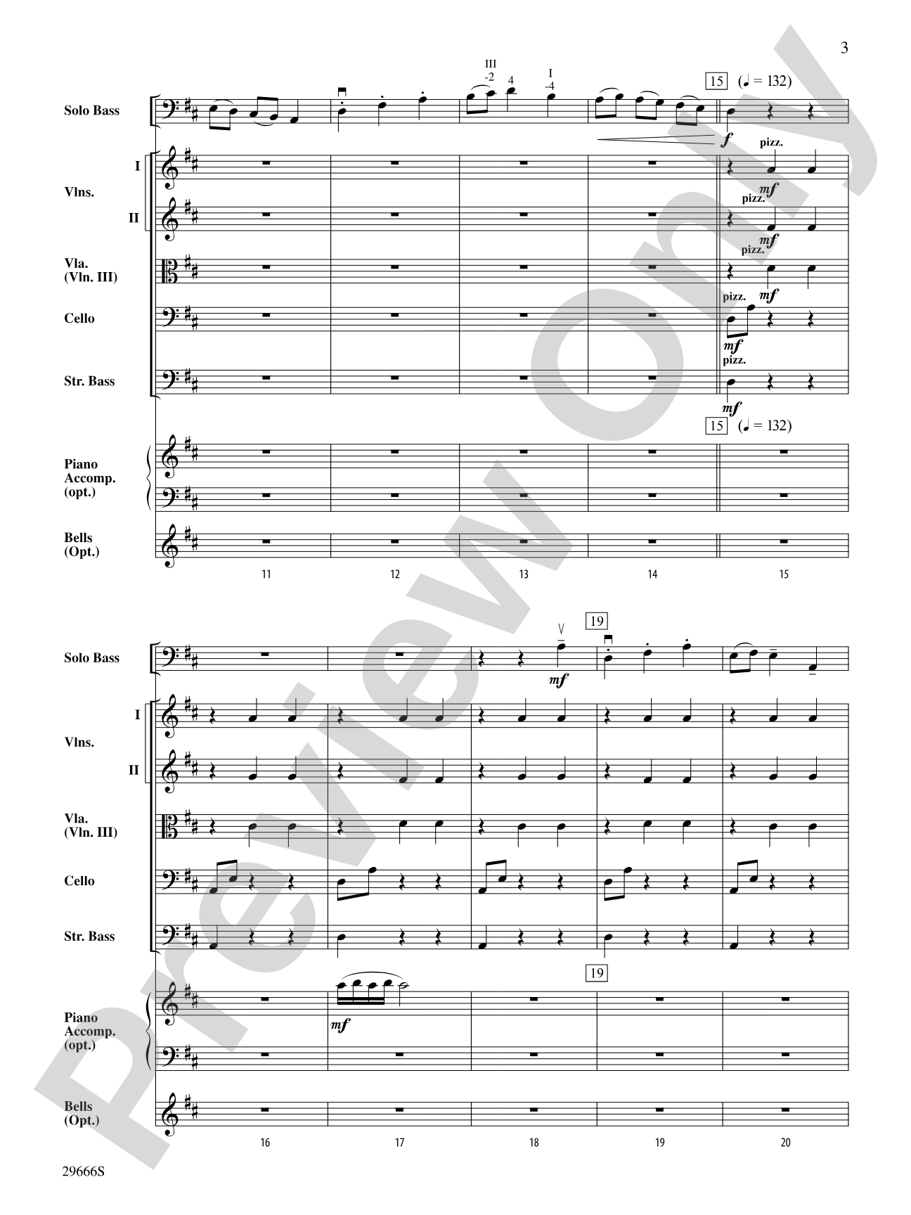 Elephas Maximus (For Solo Bass and String Orchestra): String Orchestra Conductor Score & Parts