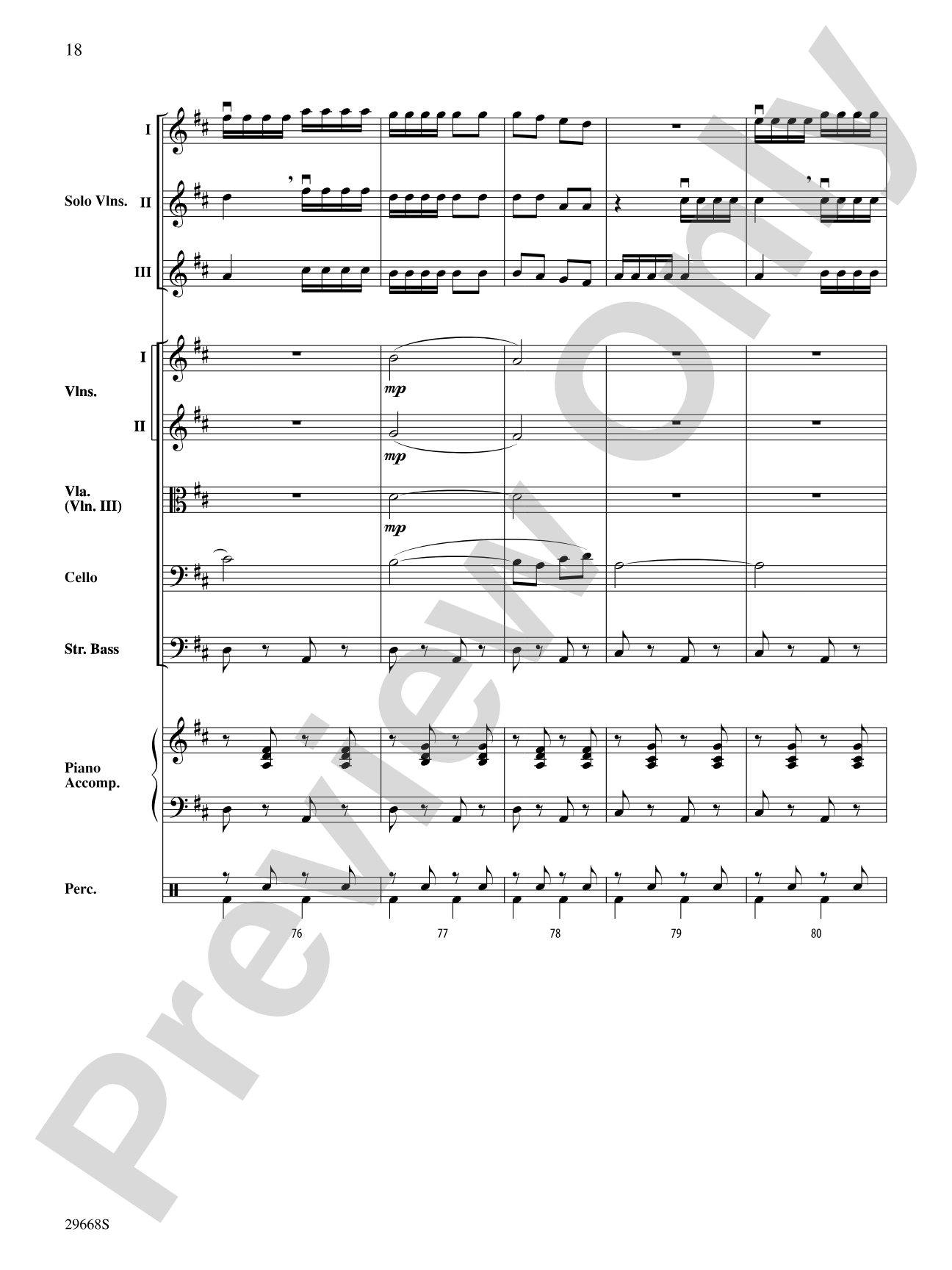Bugler's Holiday for Three Violins and String Orchestra: String Orchestra Conductor Score & Parts