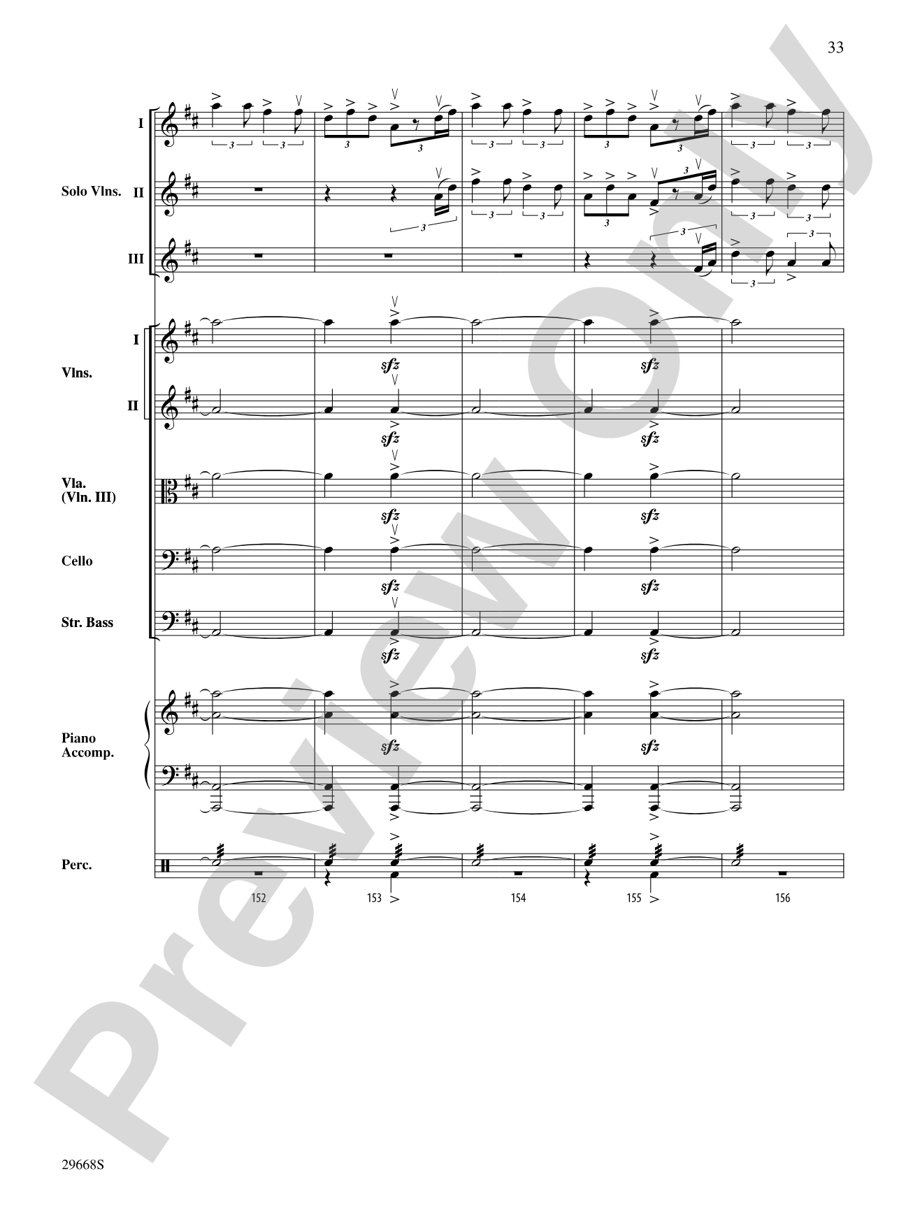 Bugler's Holiday for Three Violins and String Orchestra: String Orchestra Conductor Score & Parts