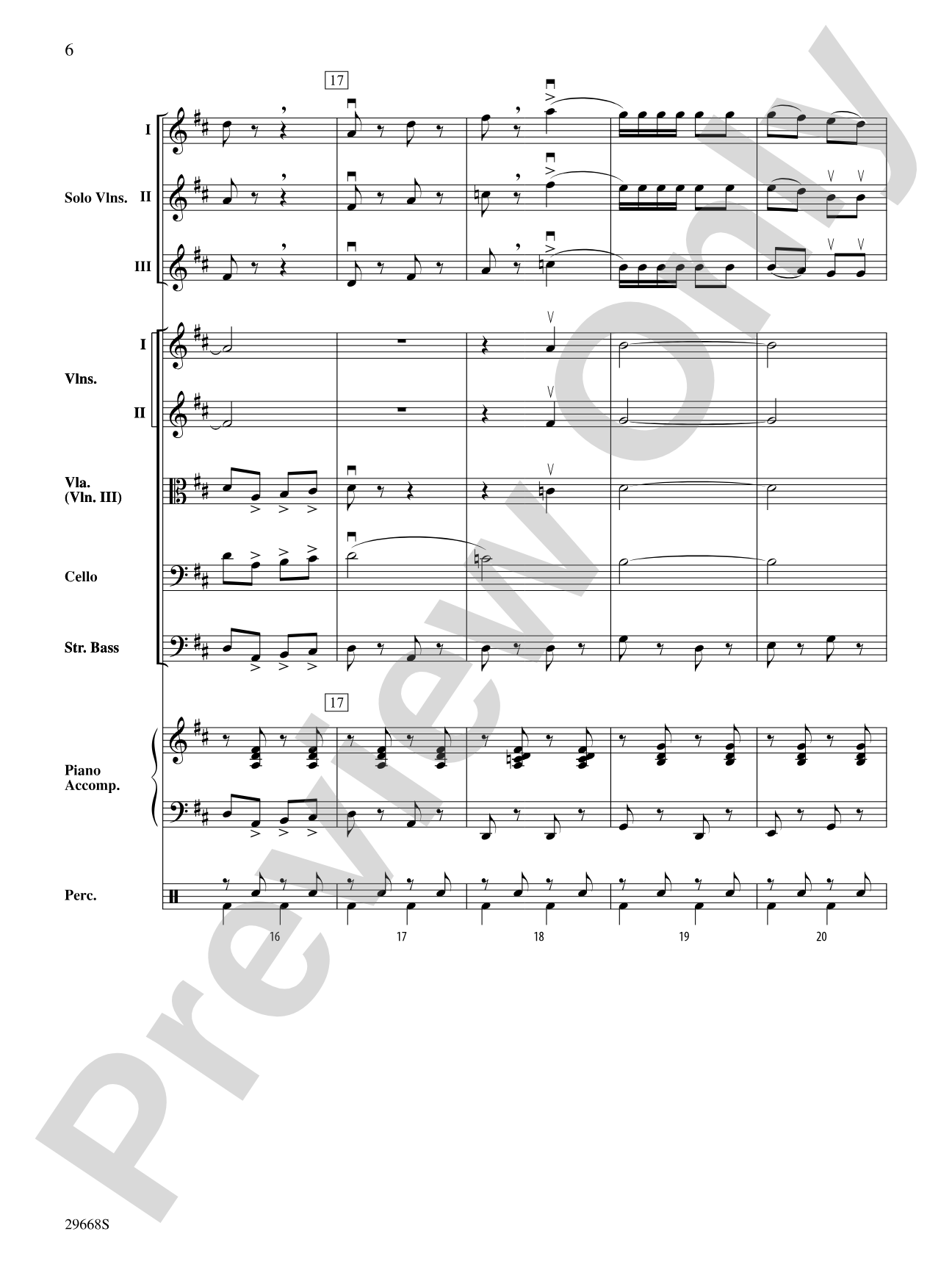 Bugler's Holiday for Three Violins and String Orchestra: String Orchestra Conductor Score & Parts