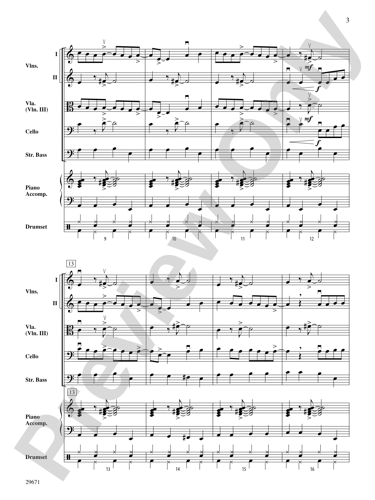 Moondance: String Orchestra Conductor Score & Parts