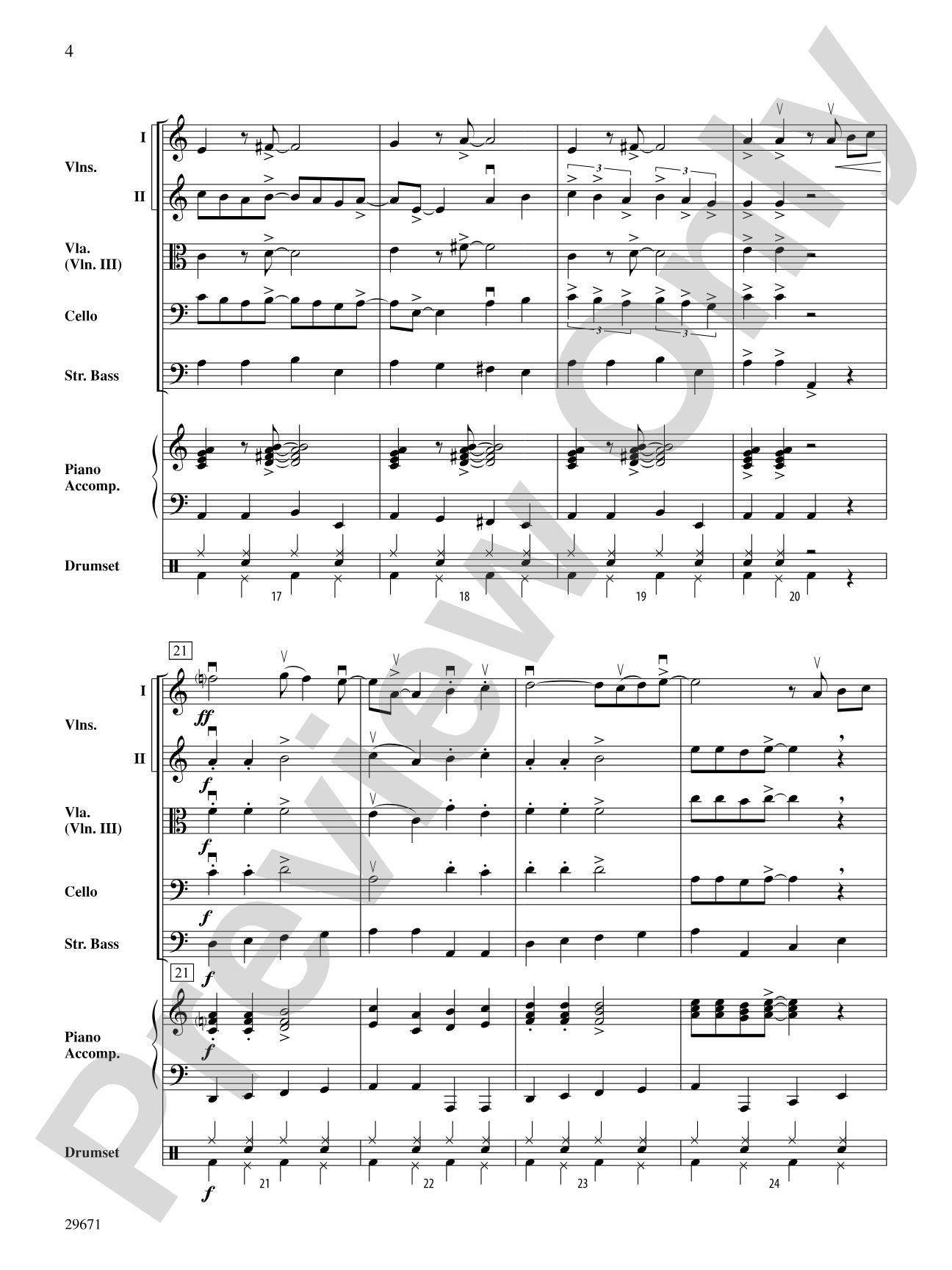 Moondance: String Orchestra Conductor Score & Parts