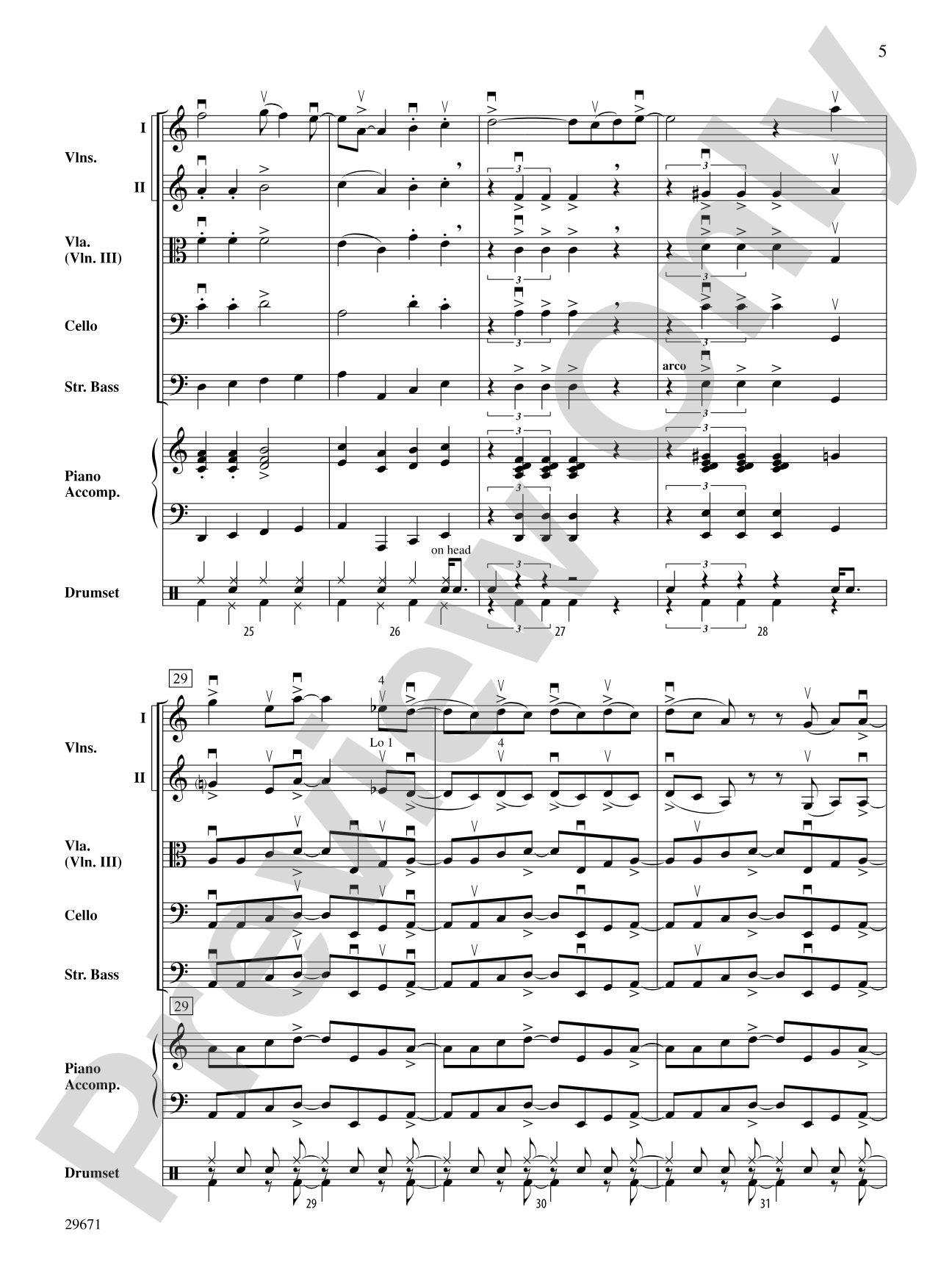 Moondance: String Orchestra Conductor Score & Parts