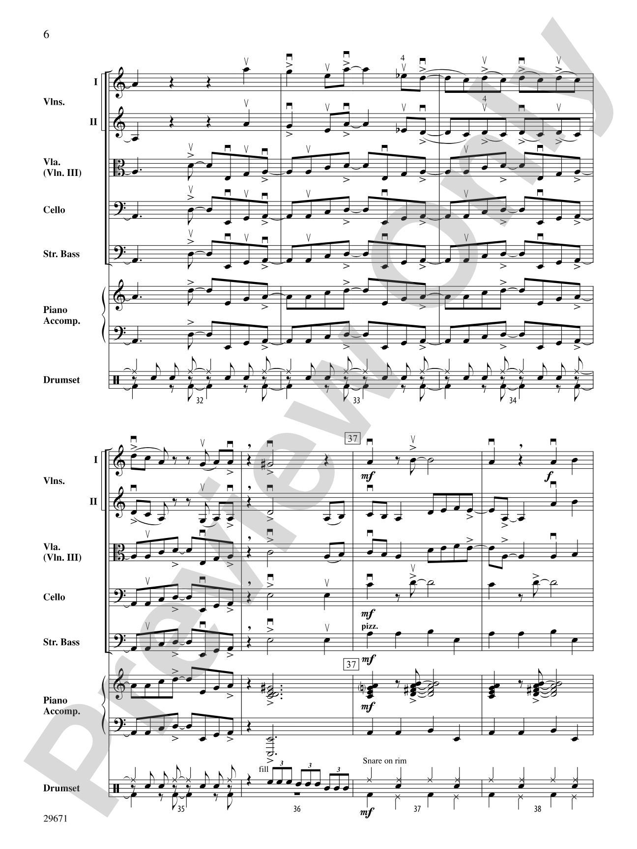 Moondance: String Orchestra Conductor Score & Parts