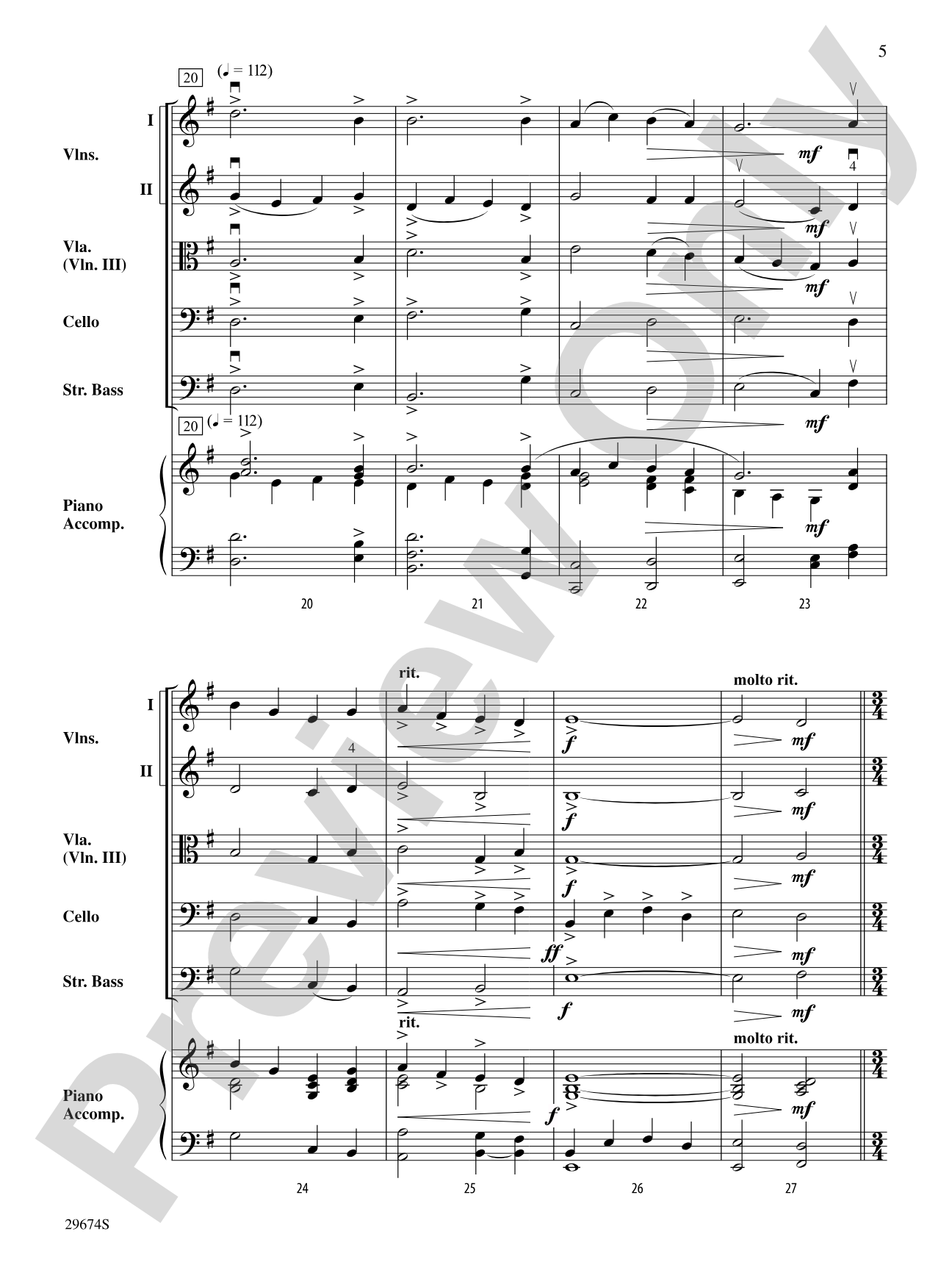 The Three O's of Christmas: String Orchestra Conductor Score & Parts