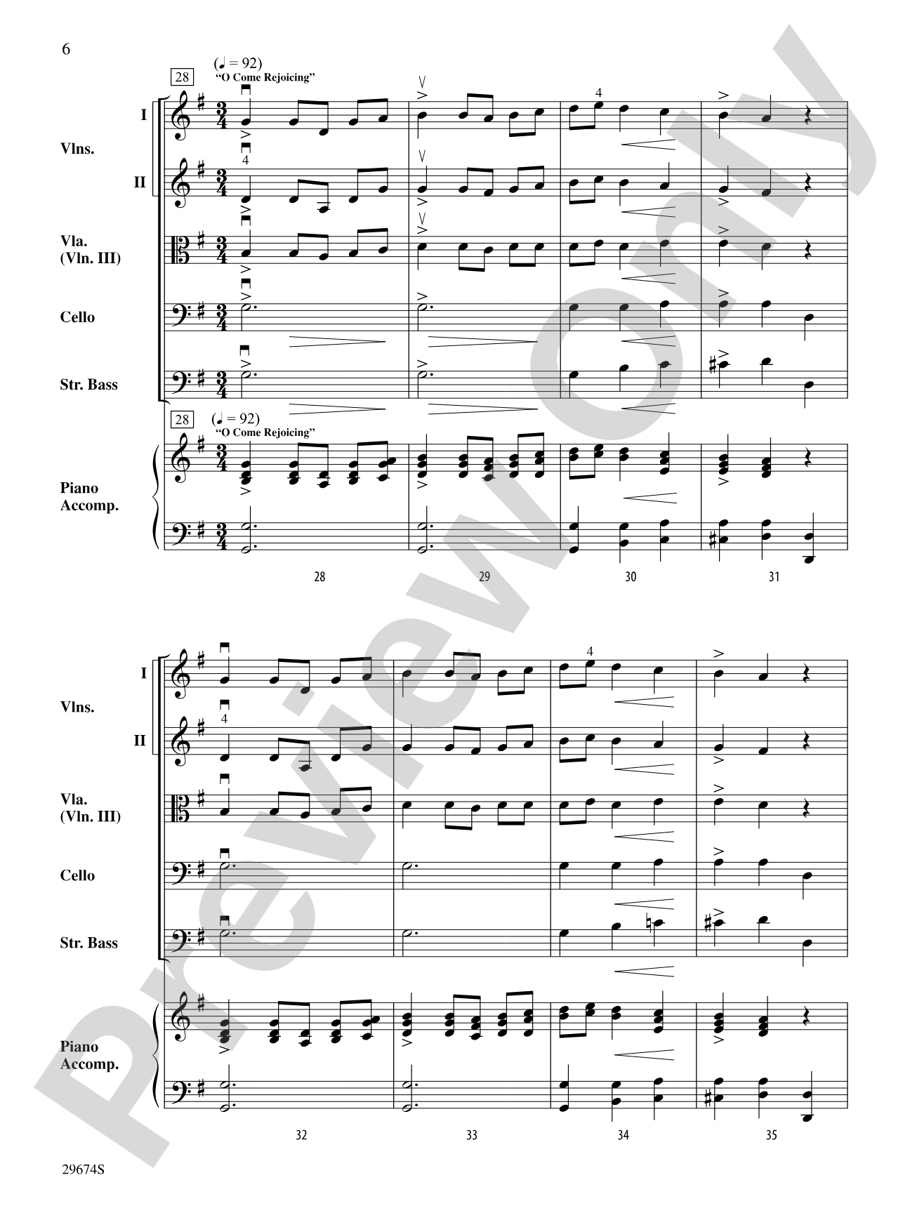 The Three O's of Christmas: String Orchestra Conductor Score & Parts
