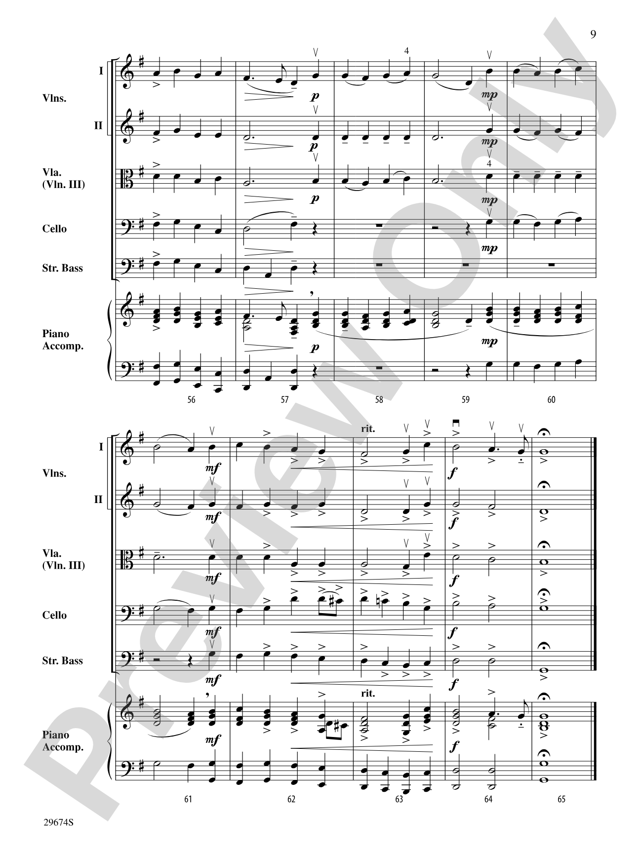 The Three O's of Christmas: String Orchestra Conductor Score & Parts