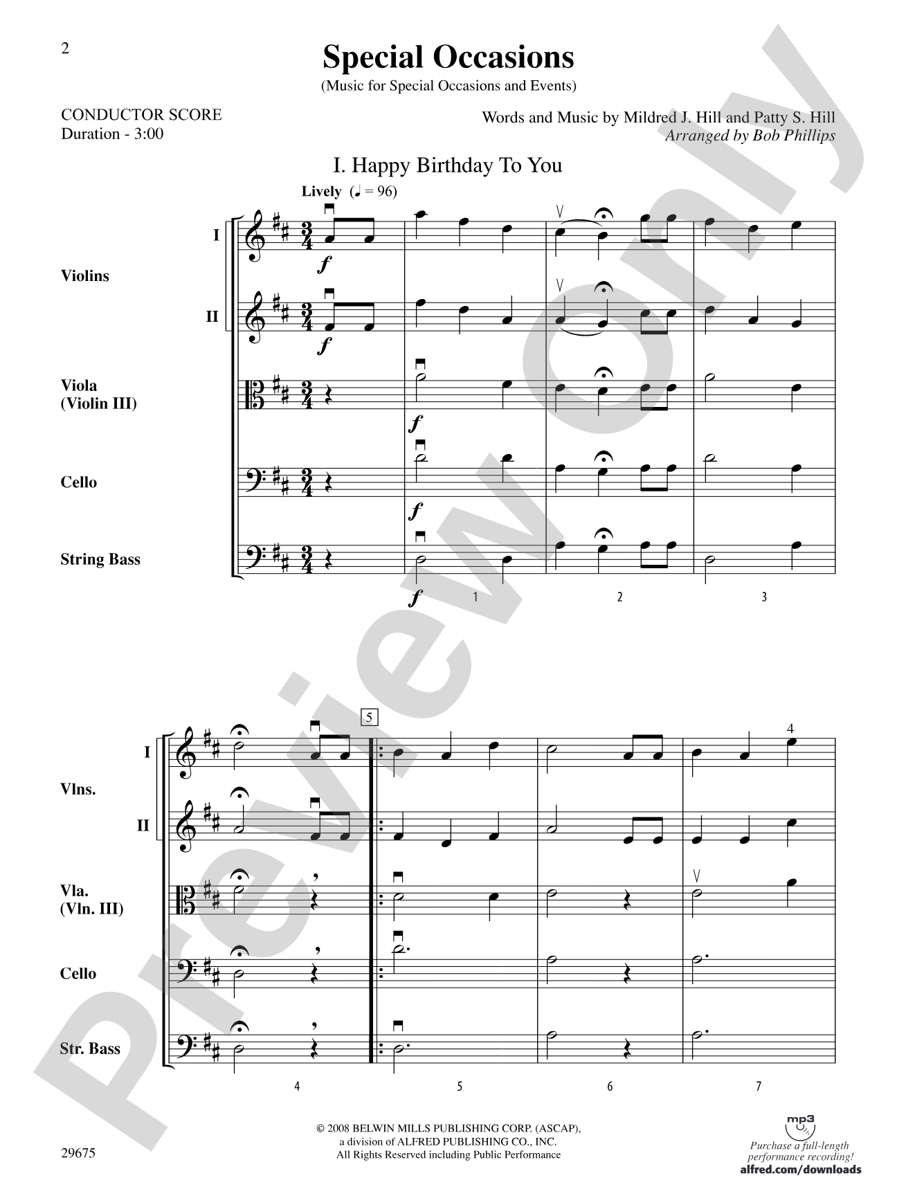 Special Occasions (Music for Special Occasions and Events): String Orchestra Conductor Score & Parts