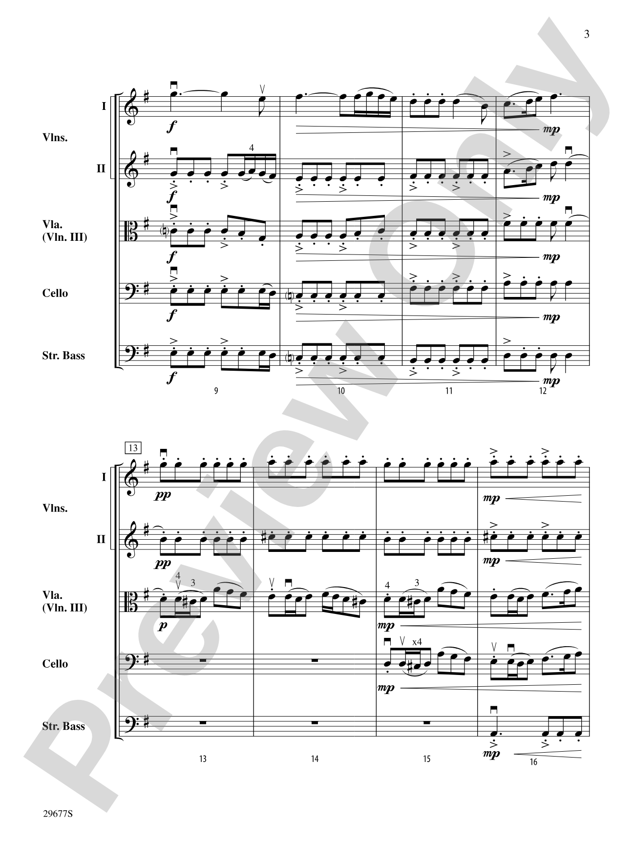 Wave Rider: String Orchestra Conductor Score & Parts