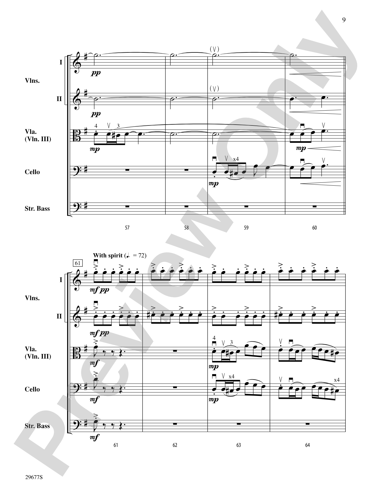 Wave Rider: String Orchestra Conductor Score & Parts