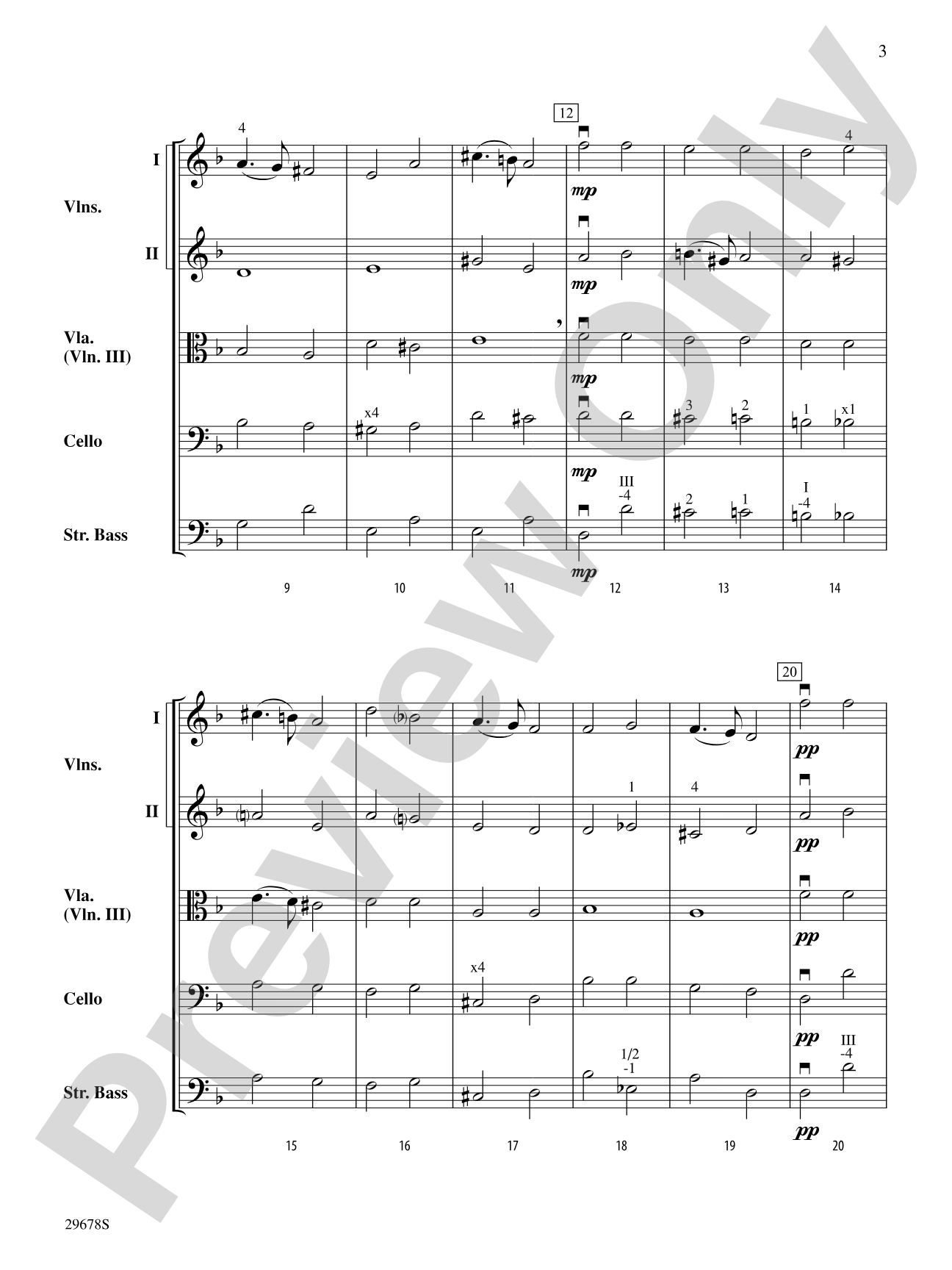 Prelude No. 20: String Orchestra Conductor Score & Parts
