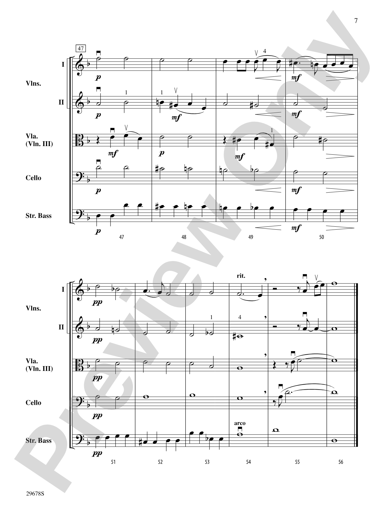 Prelude No. 20: String Orchestra Conductor Score & Parts
